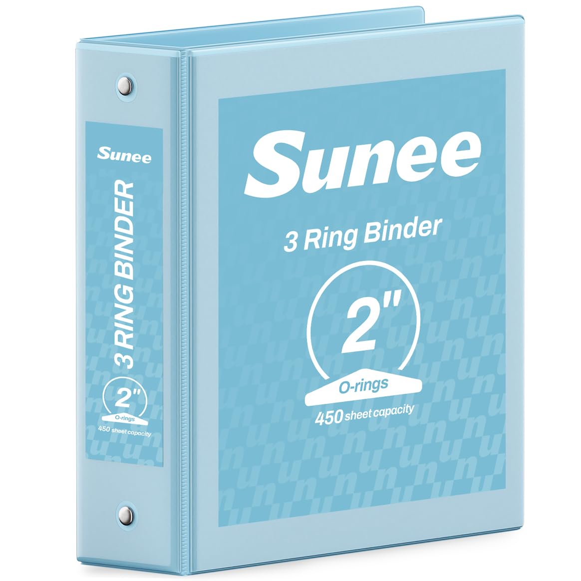 SUNEE 3 Ring Binder 2 Inch 1 Pack, Clear View Binder Three Ring PVC-Free (Fit 8.5x11 Inches) for