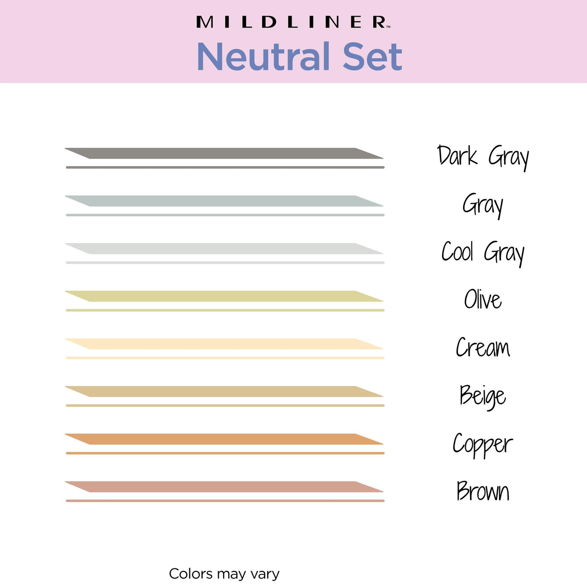 Zebra Pen MILDLINER No Bleed Highlighter, Neutral Vintage, Dual Tip, 10-Pk