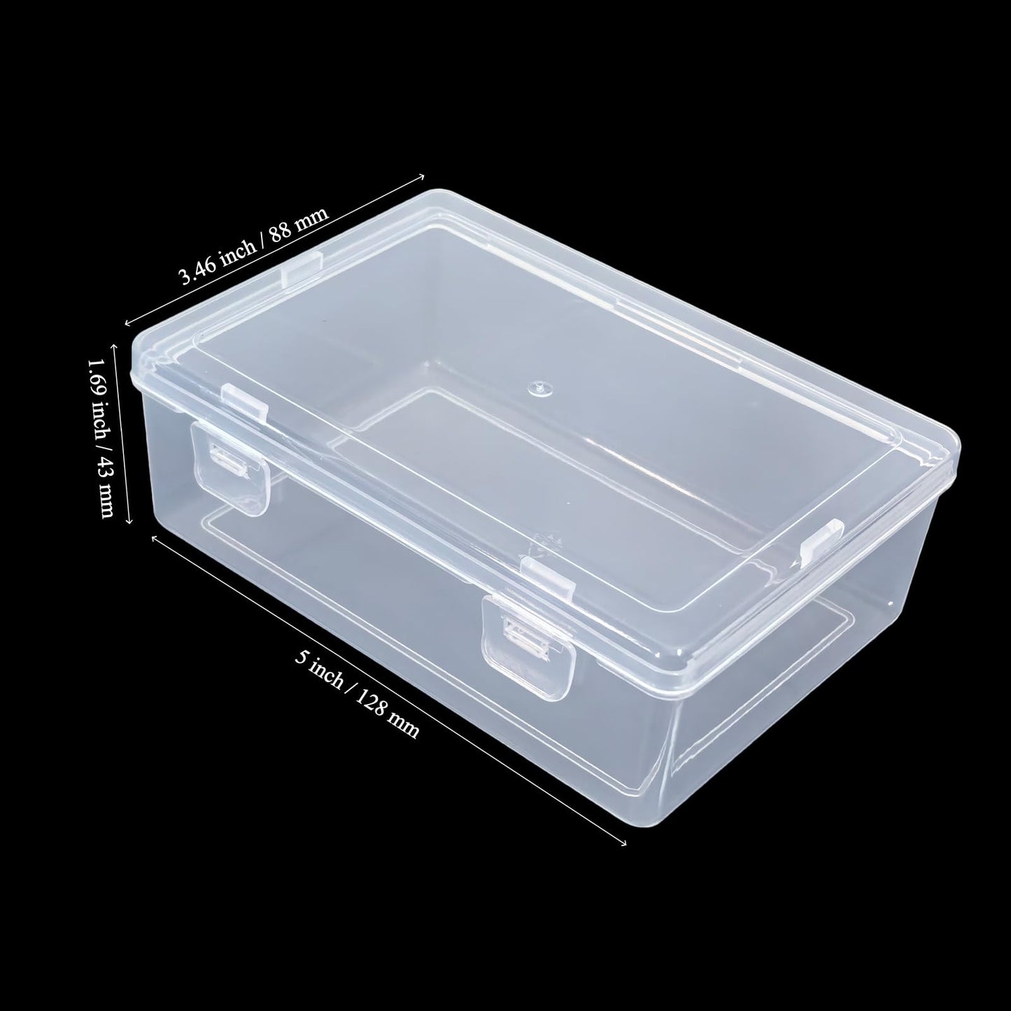 Thintinick Rectangular Clear Plastic Storage Containers, 5x3.46x1.69in