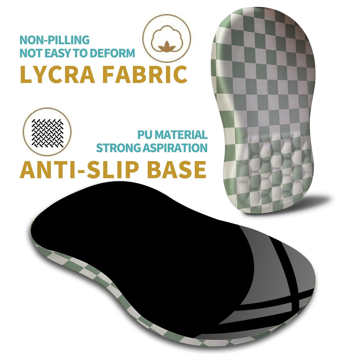 Hokafenle Ergonomic Mouse Pad Wrist Support with Massage Design, Wrist Rest Pain Relief Mousepad
