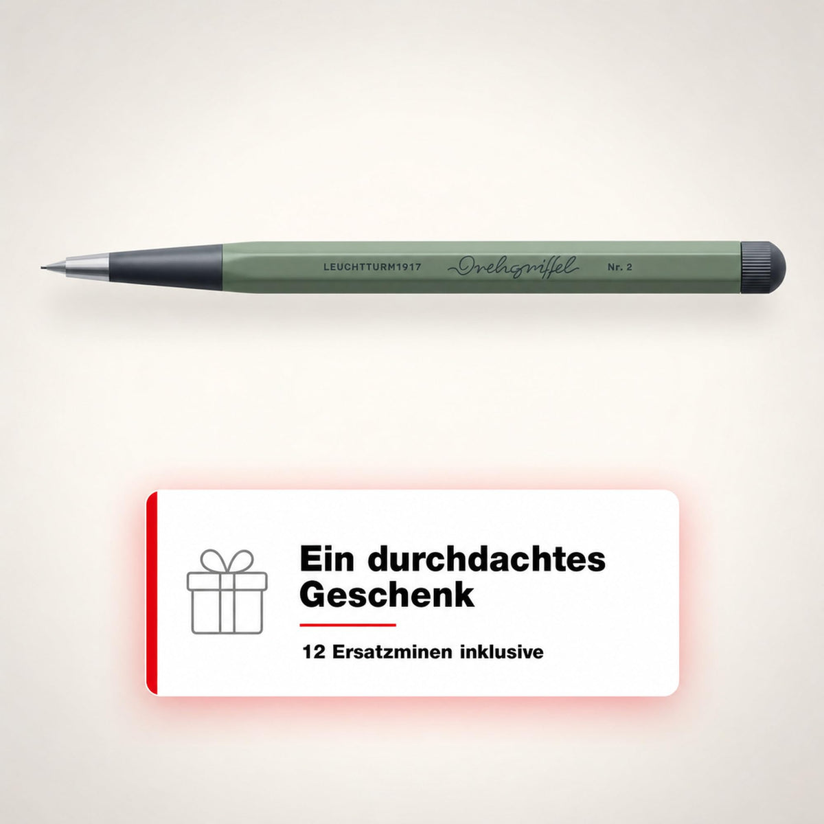 LEUCHTTURM1917 - Drehgriffel Mechanical Pencil - Refillable Writing Stylus with 0.7 mm HB Graphite