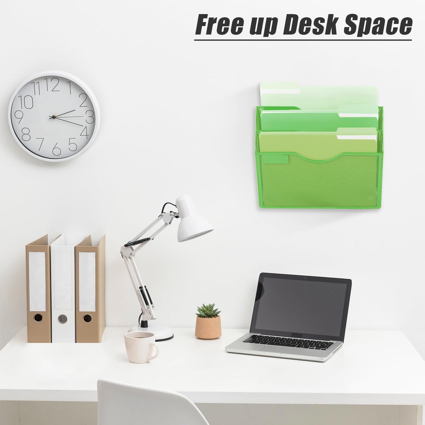 EASEPRES 3 Pocket Mesh Hanging Wall File Organizer, Wall Mounted Mail Paper Document Folder Holder