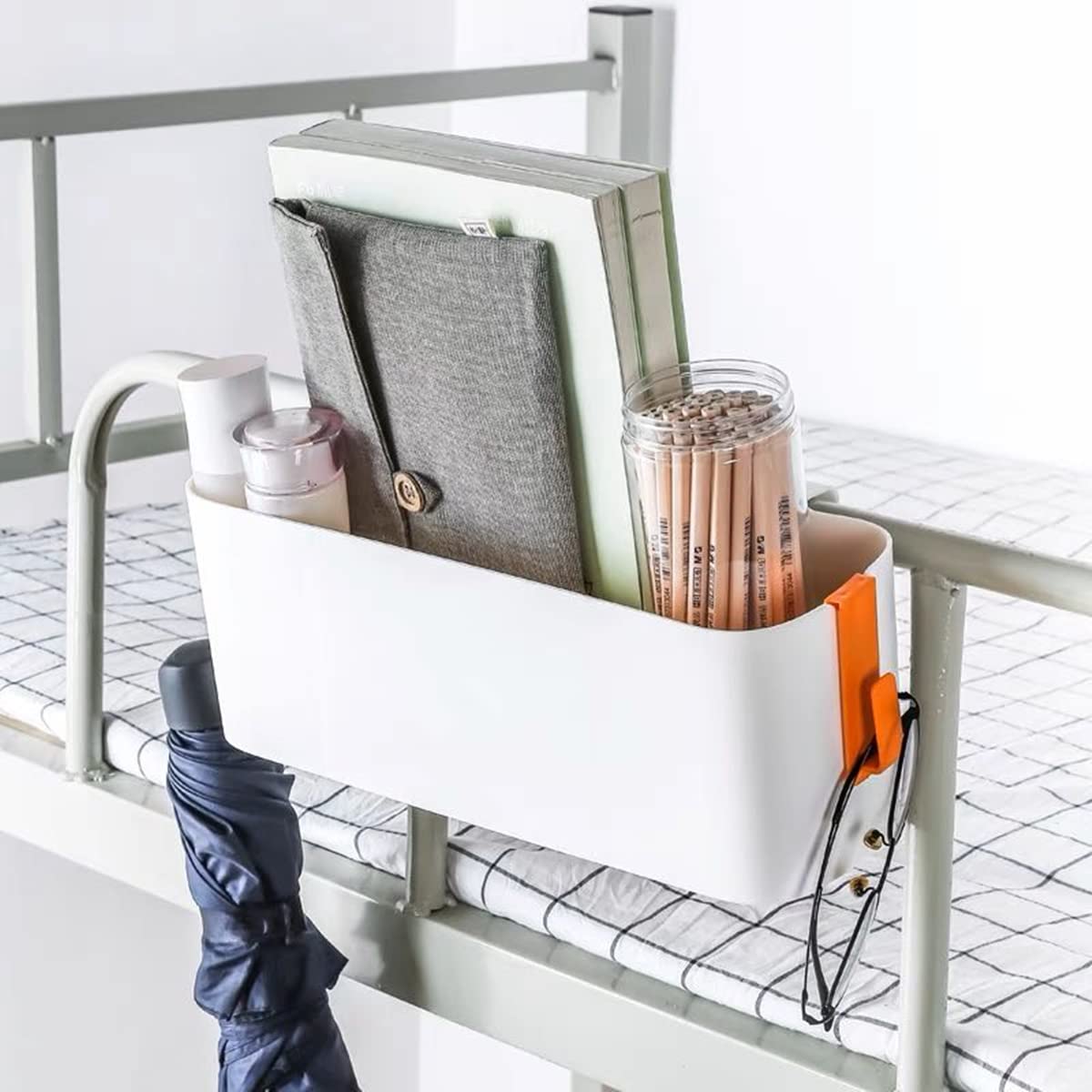 HYOATREA Bedside Storage Organizer Caddy Hanging Organizer Bunk Bed Shelf Holder Pocket for College