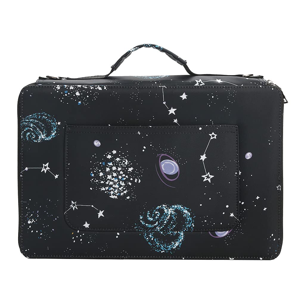 Lbxgap 384 Slots Pencil Case, 4-Layer Organizer with Shoulder Strap