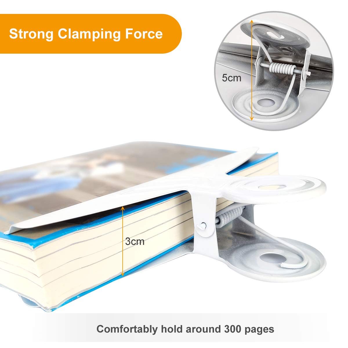 Extra Large Bulldog Clips White - Coideal 2 PCS 20cm Jumbo XL Bull Binder Paper Clip Clamps for