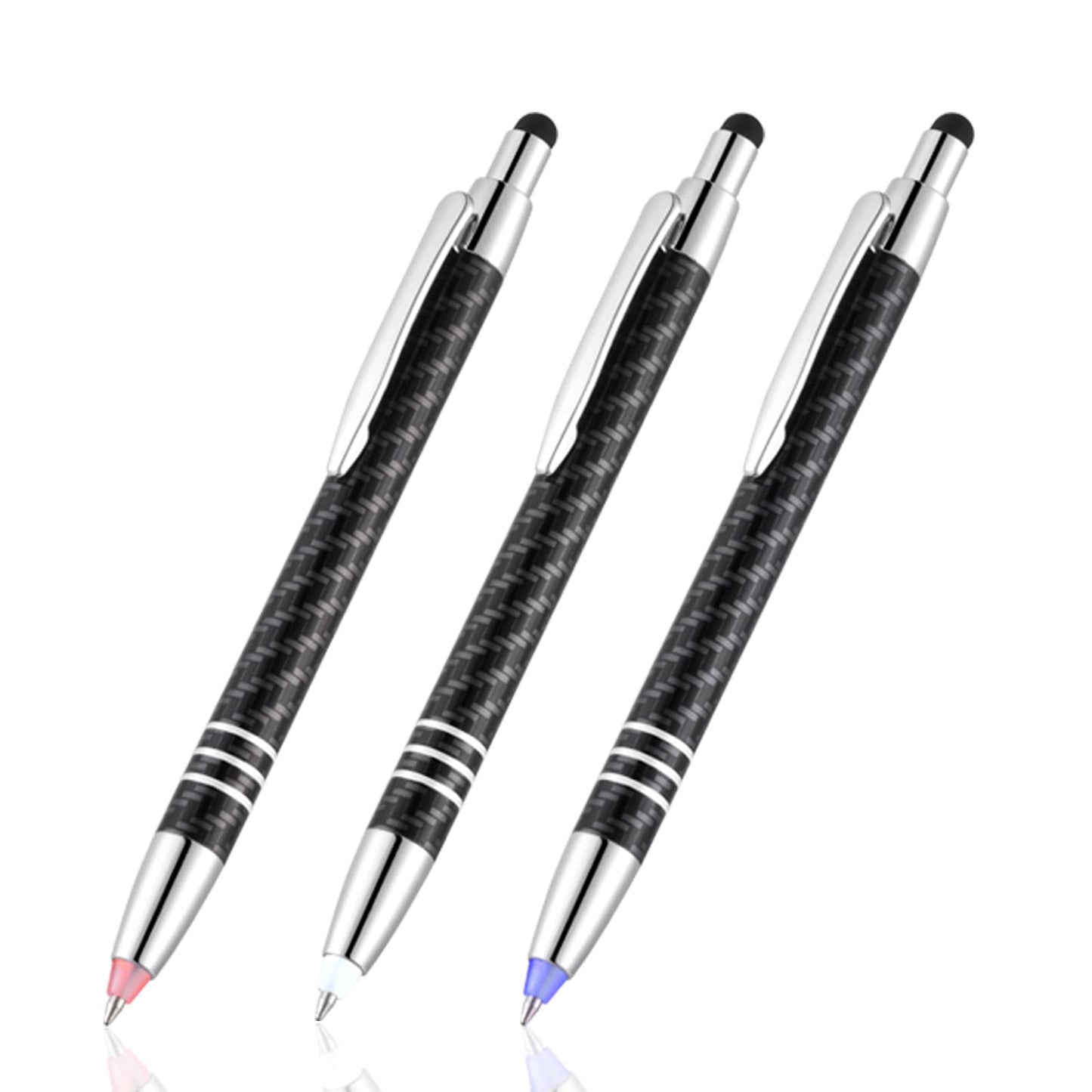 Glovion Lighted Tip Pen with Stylus 3-in-1 - LED Penlight Light Up Pen Light Ballpoint Pen with