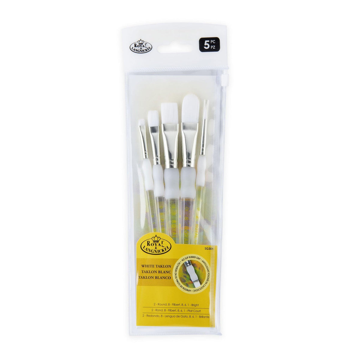 Royal and Langnickel 5 Piece White Taklon Set