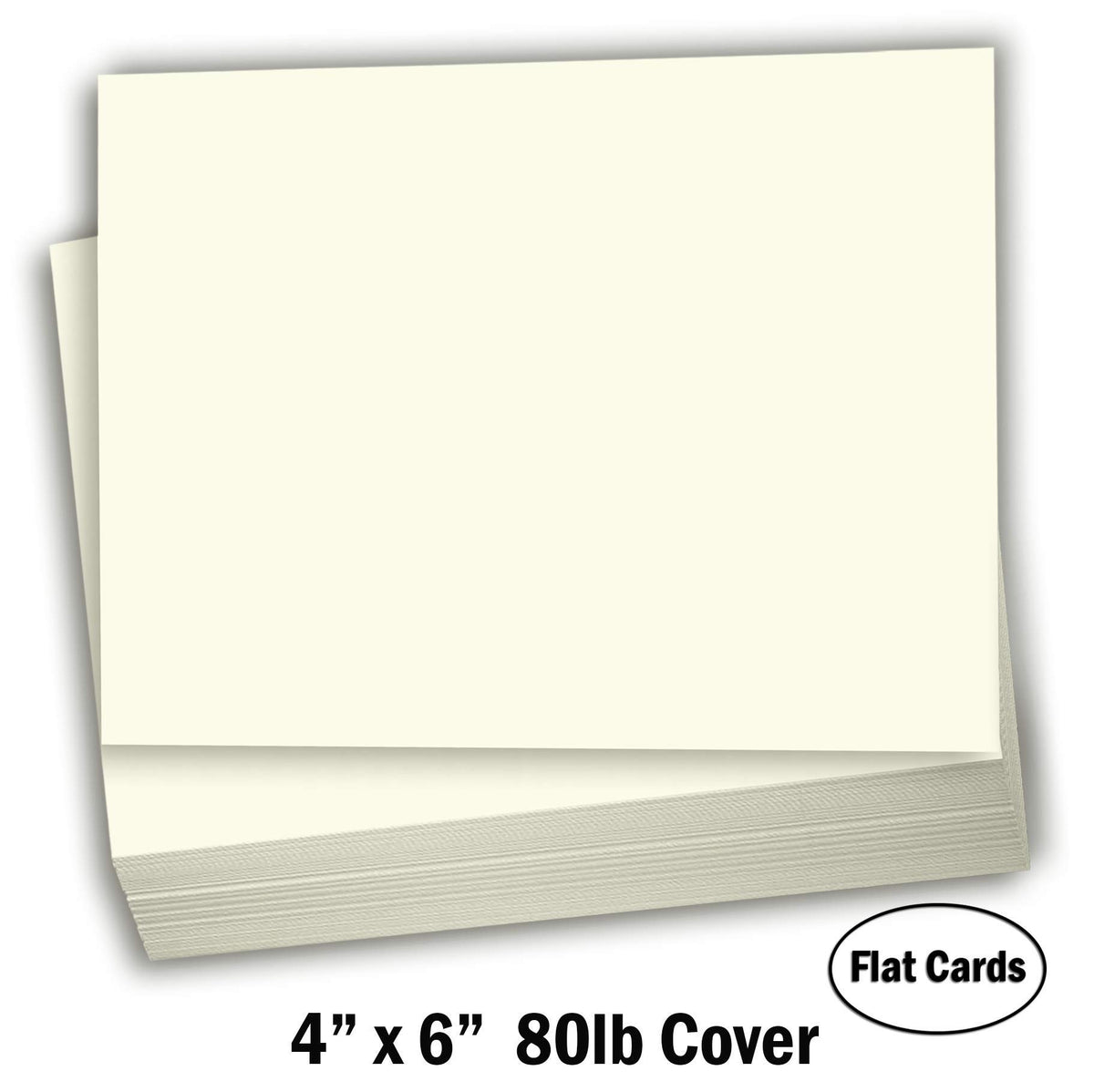 Hamilco Cream 80lb Cover Heavy 4x6 Index Cards & Recipe Cards (100PK)