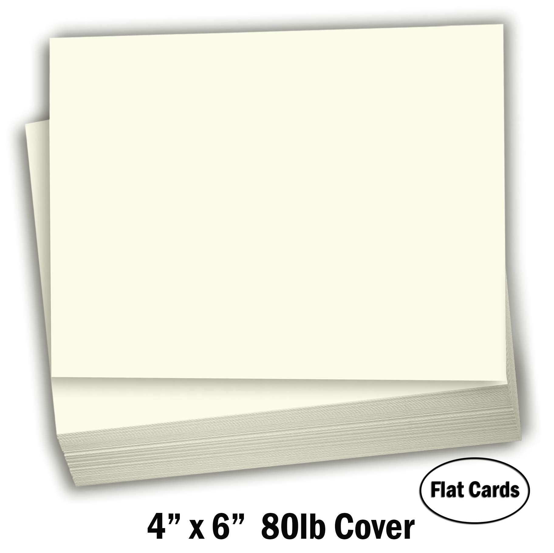 Hamilco Cream 80lb Cover Heavy 4x6 Index Cards & Recipe Cards (100PK)