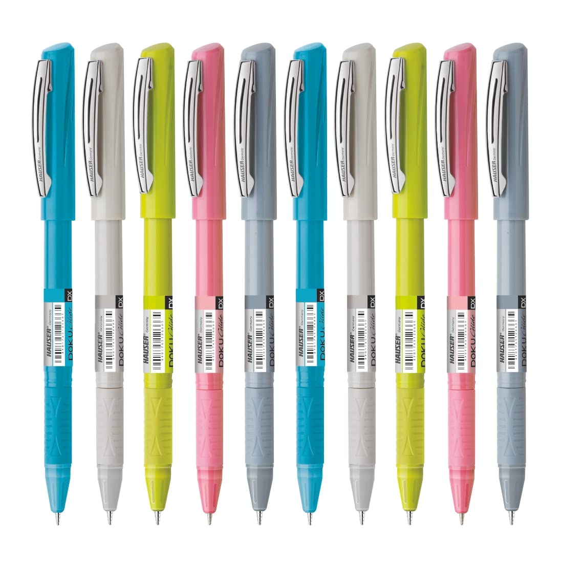 Hauser Doku Glide Ball Pen Box Pack | 0.7 mm Tip Size | Comfortable Grip With Smudge Free Writing |