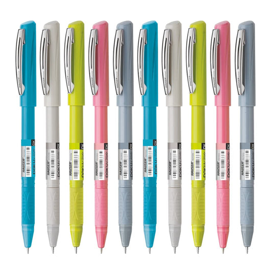 Hauser Doku Glide Ball Pen Box Pack | 0.7 mm Tip Size | Comfortable Grip With Smudge Free Writing |