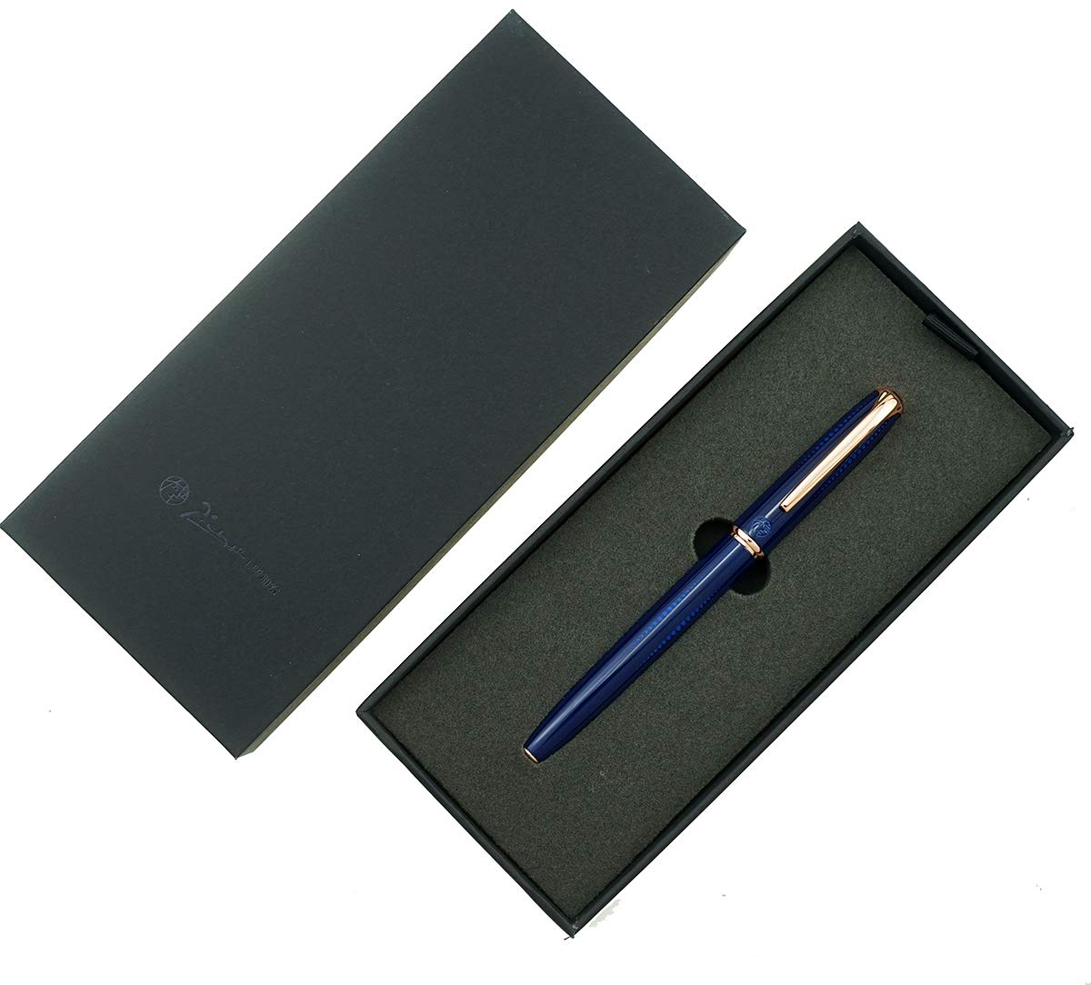 erofa Picasso 916 Blue Metal Fountain Pen with Box Medium Nib Starlit Night Beautiful Golden Dots