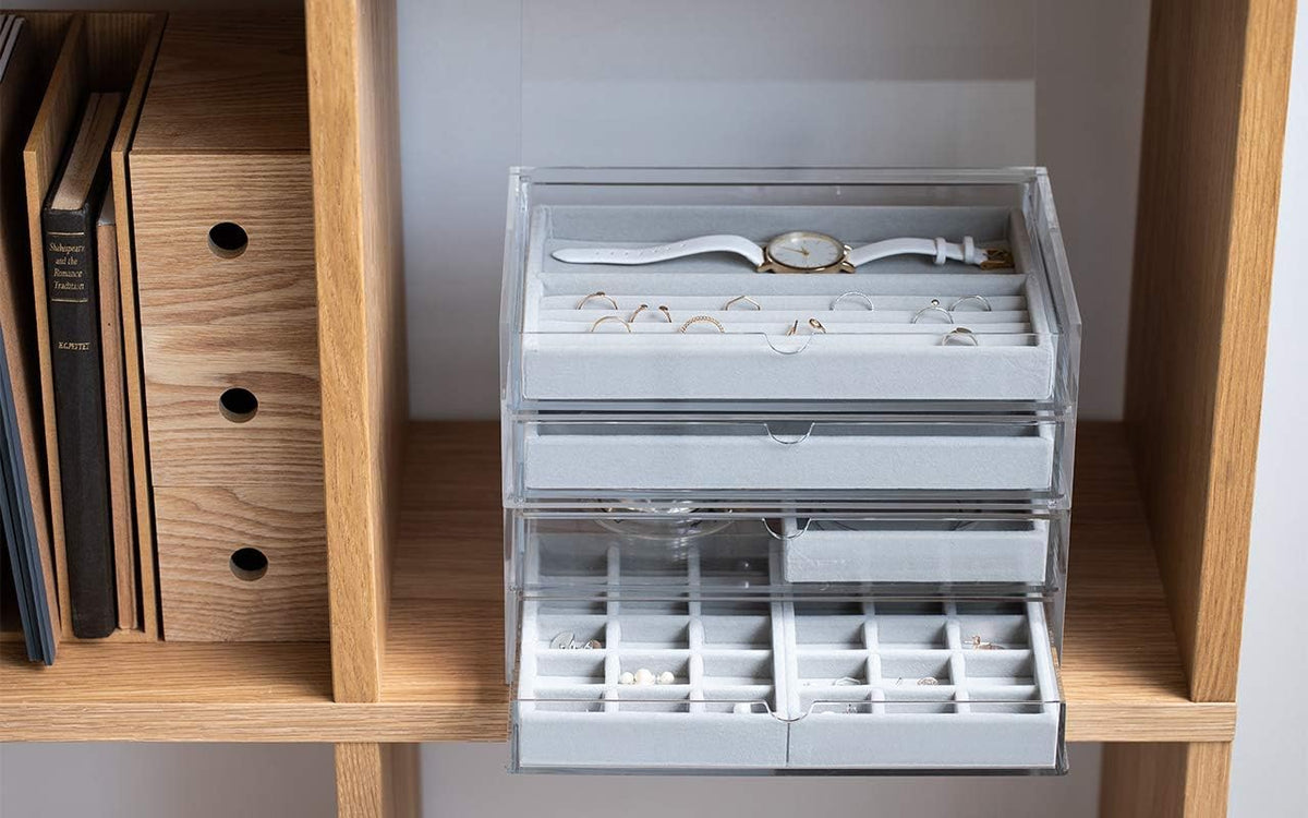 Muji Acrylic Stackable 2-Drawer Storage Case, Small,17.5 cm Width x 13 cm Depth x 9.5 cm Height