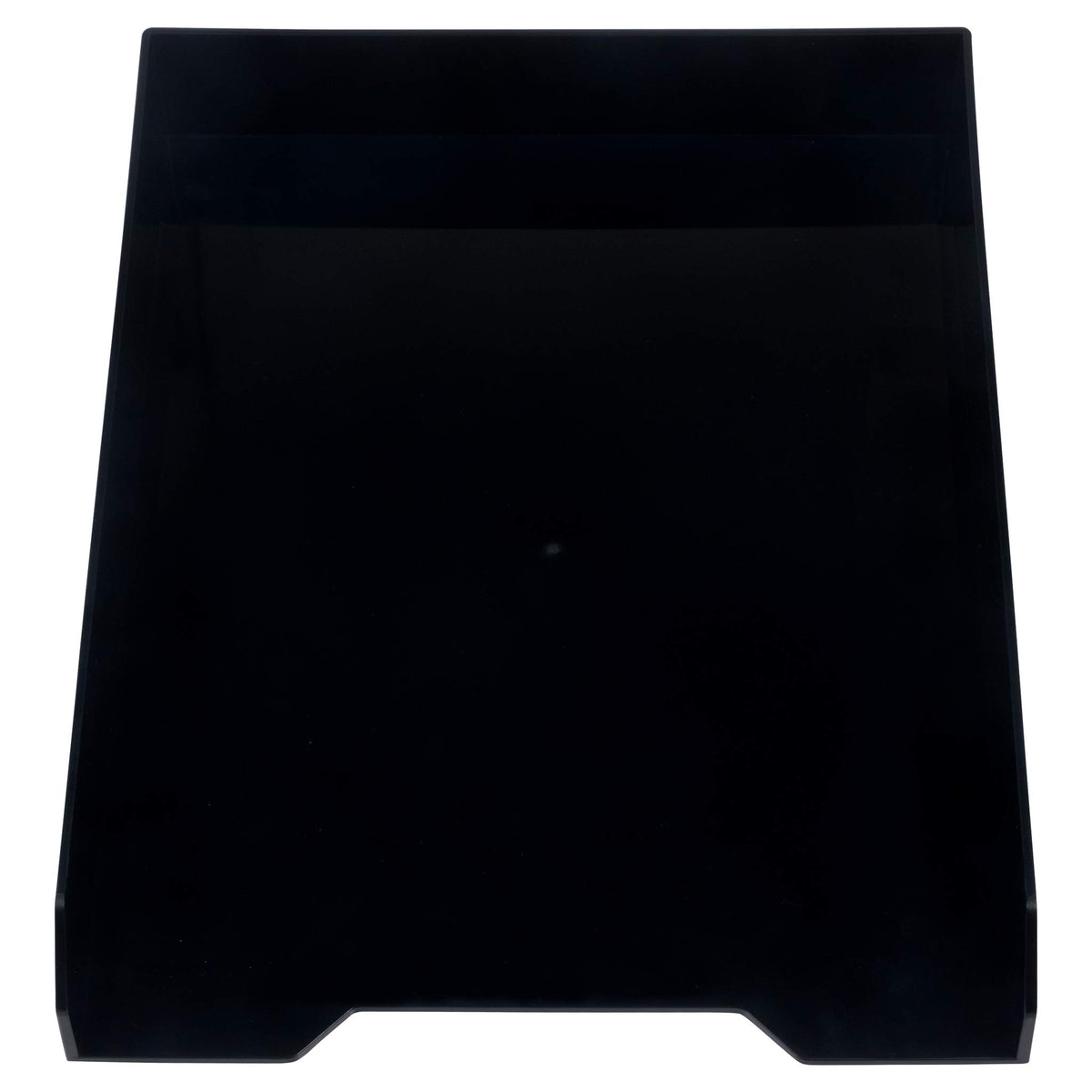 JAM PAPER Stackable Paper Trays - Black - Desktop Document, Letter, & File Organizer Tray - 2/Pack