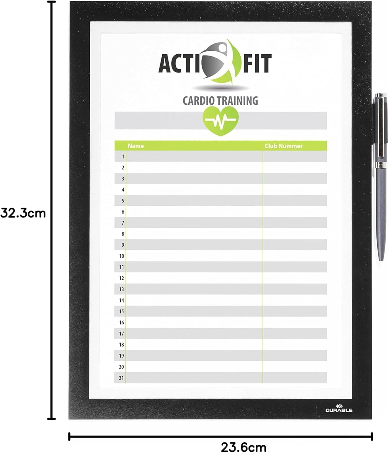 Durable Magnetic Frame Duraframe Note A4, Black, Self-Adhesive
