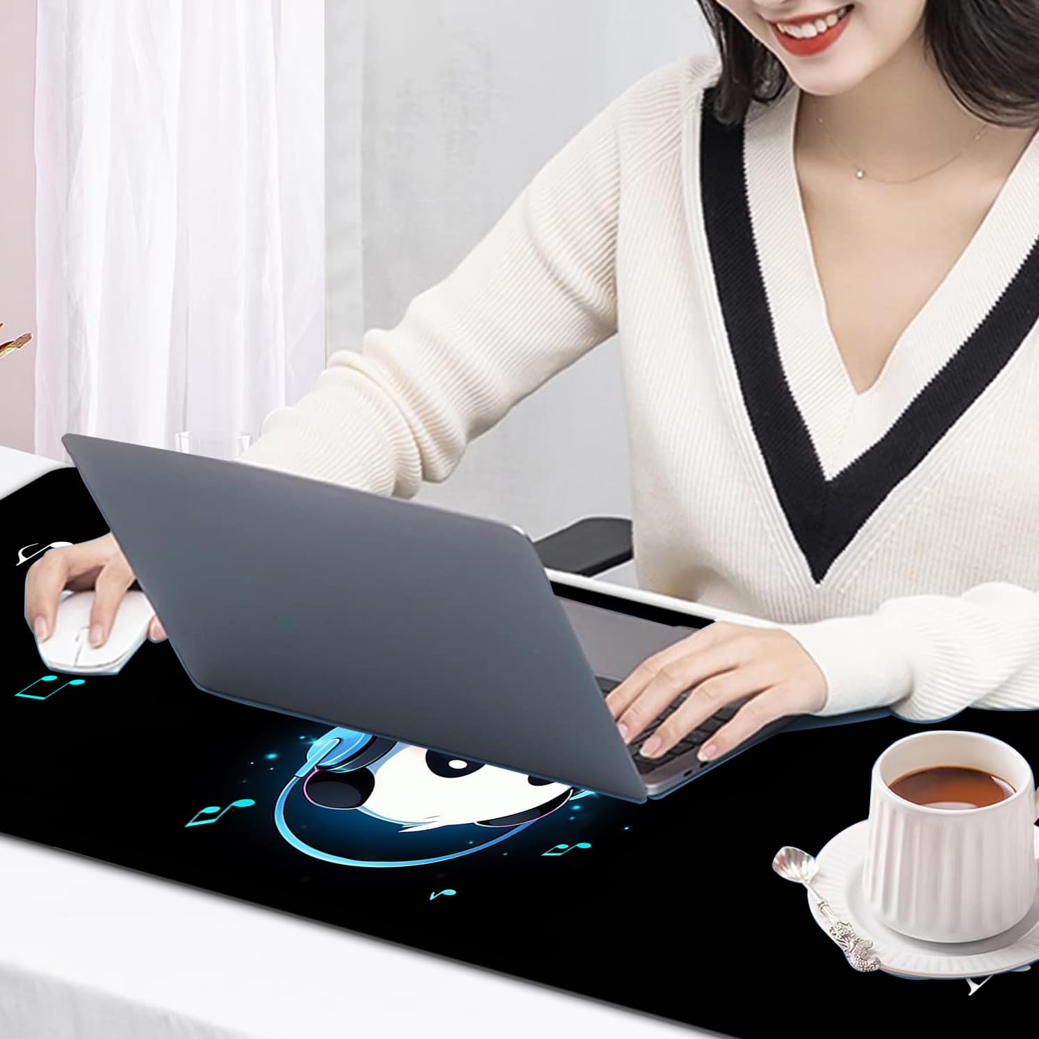Large Mouse Pad, 31.5 x 11.8in Extended Gaming Mouse Pad with Stitched Edges, XXL Mousepad