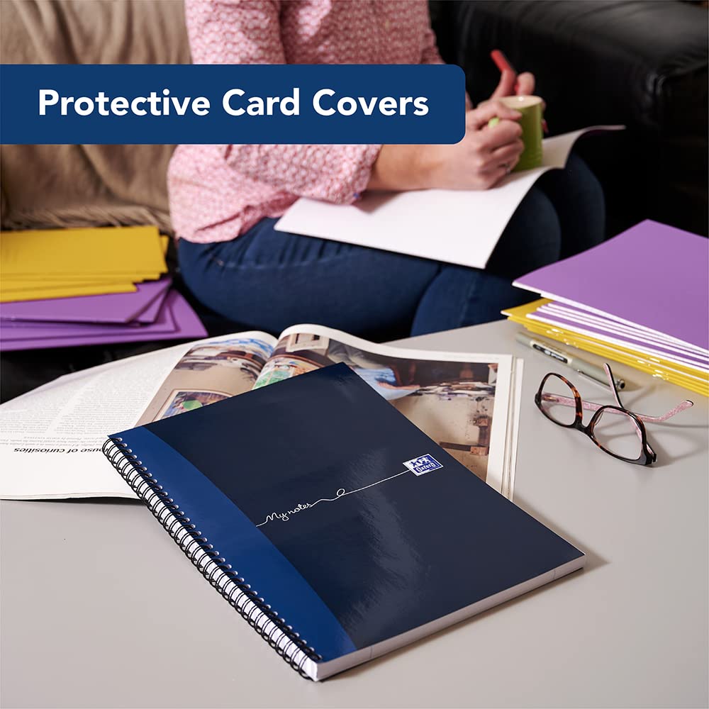 My Notes A4 Card Cover Wirebound Notebook, Ruled with Margin and Perforated, 200 Page, 1 Notebook