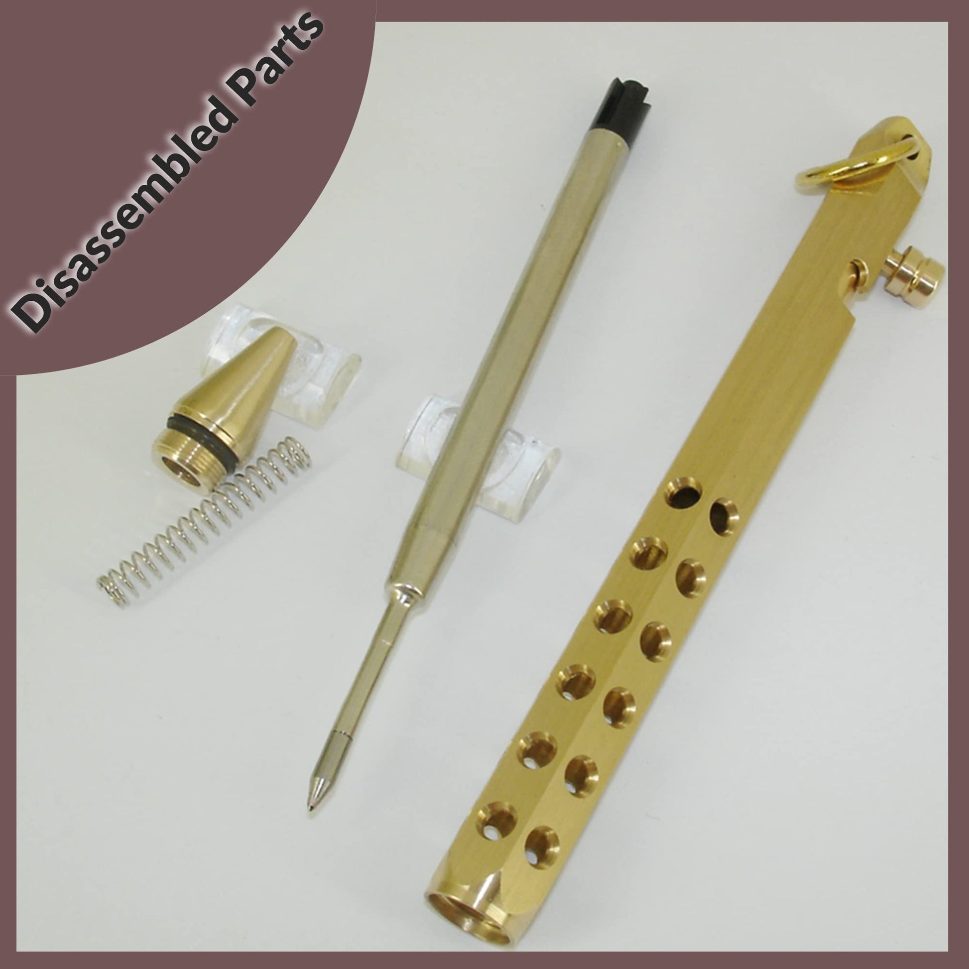 Auchic Personalized Bolt Action Pen Gift Set Free Engraved Customed Pocket EDC Brass Ballpoint Pen