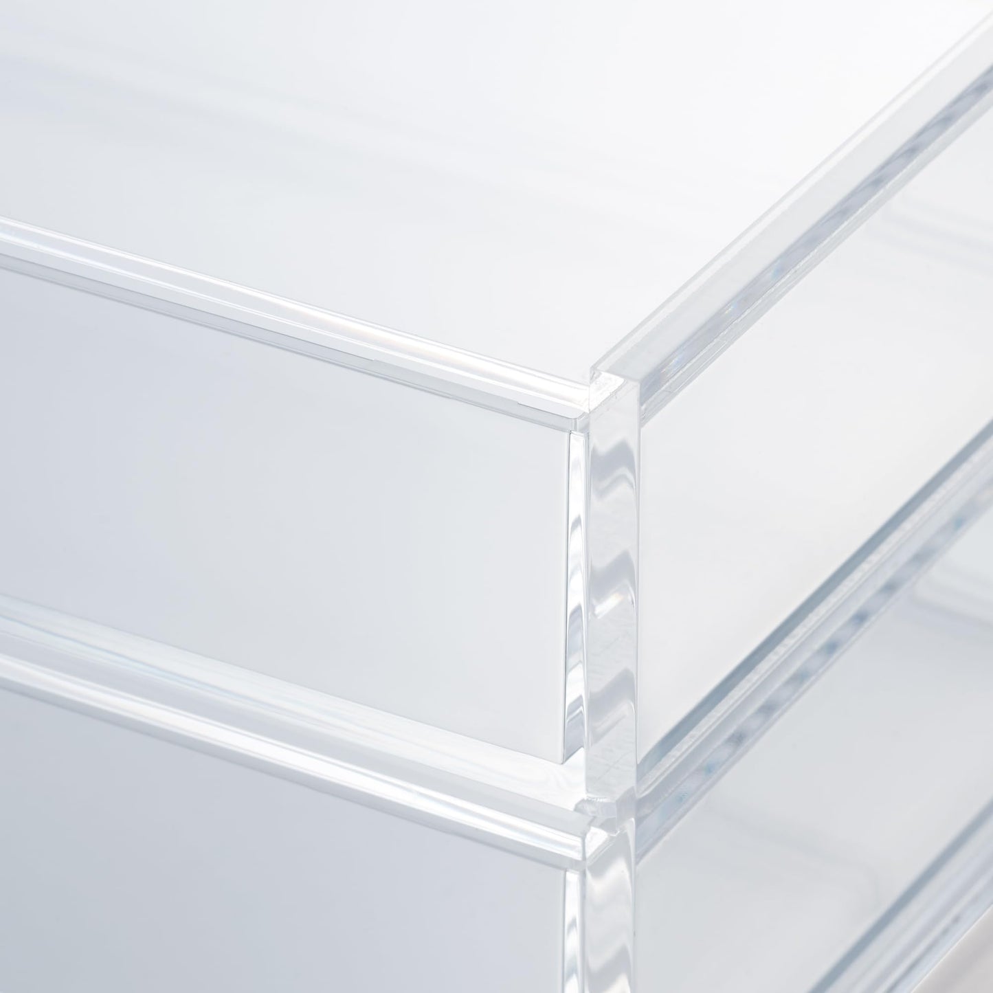 Muji Acrylic Stackable 2-Drawer Storage Case, Large, 25.5cm Width x 17cm Depth x 9.5cm Height