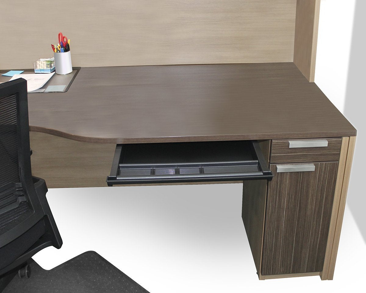 Qline Underdesk Pencil Drawer Organizer Tray 23" W slide out ball bearing slides
