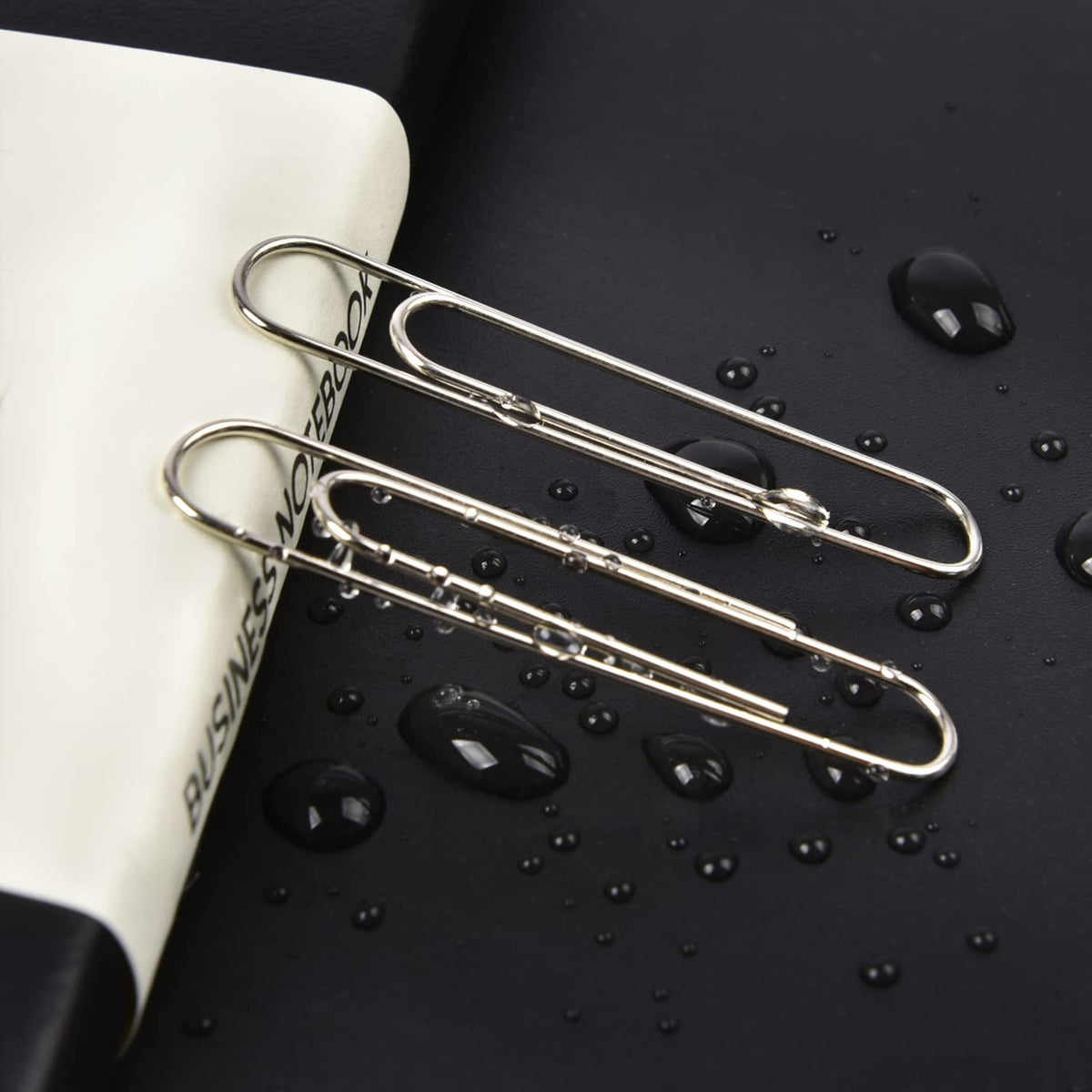 Sopito 300pcs Paper Clips, Binder Clips & Rubber Bands, Black