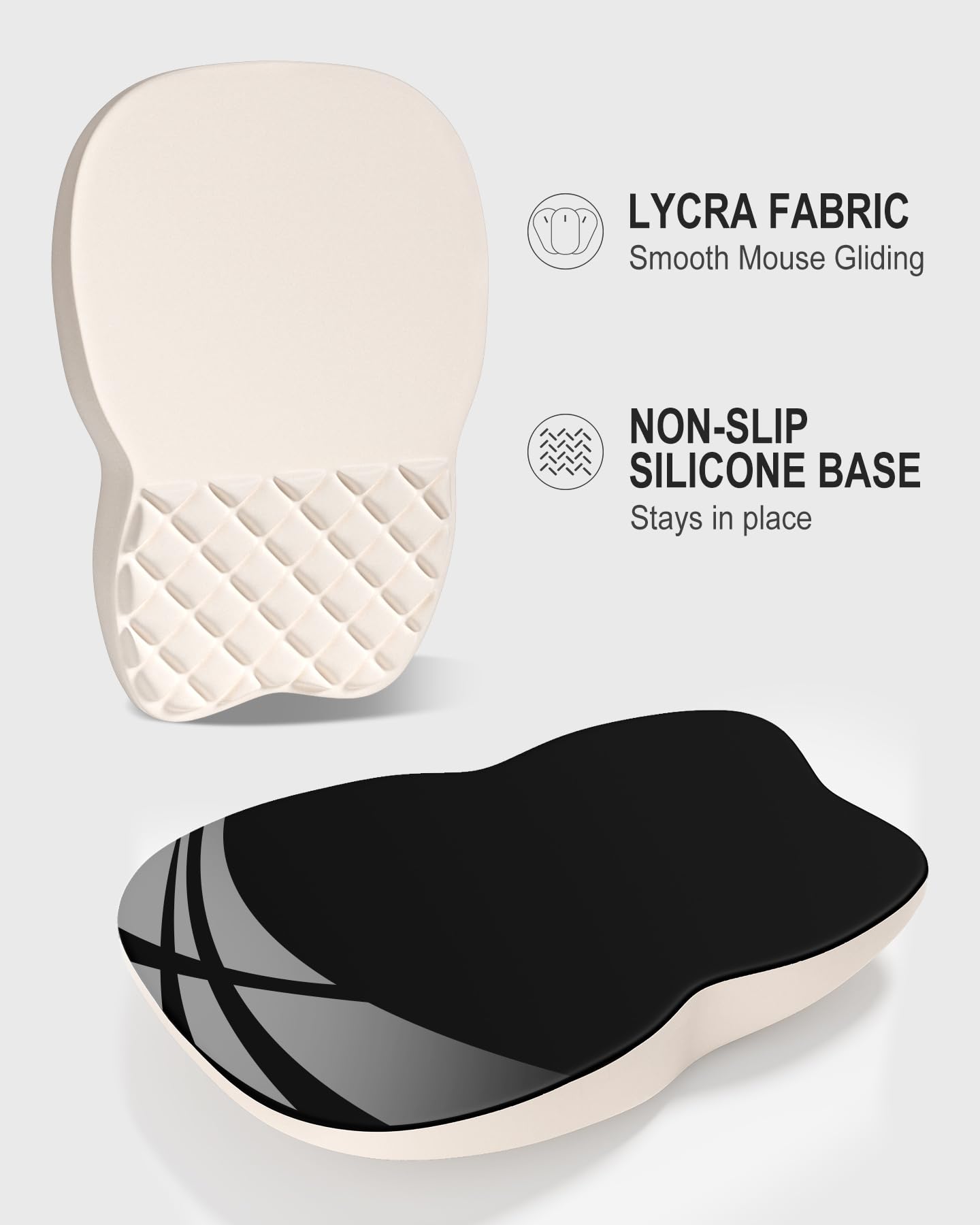 Auhoahsil Ergonomic Mouse Pad with Wrist Rest, Comfortable Slope Computer Mouse Mat with Wrist