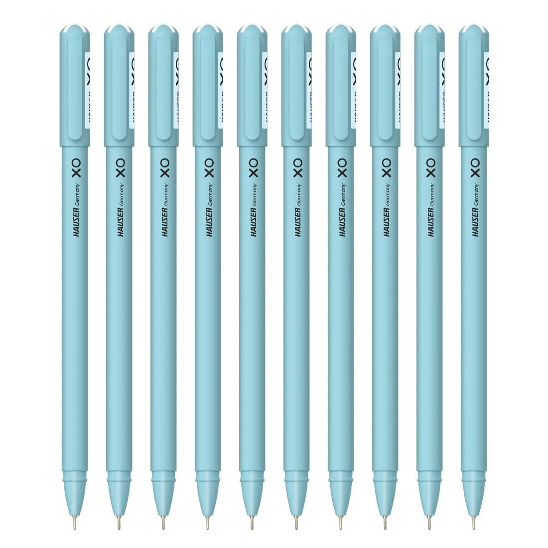 Hauser Germany XO 0.7mm Ball Pen Box Pack | Sleek Body & Minimalistic Design | Matt Finish & Solid