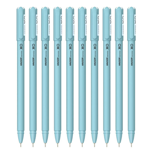 Hauser Xo Ball Pen Pouch Pack | Tip Size 0.7 mm | Sleek Body & Minimalistic Design | Matt Finish |