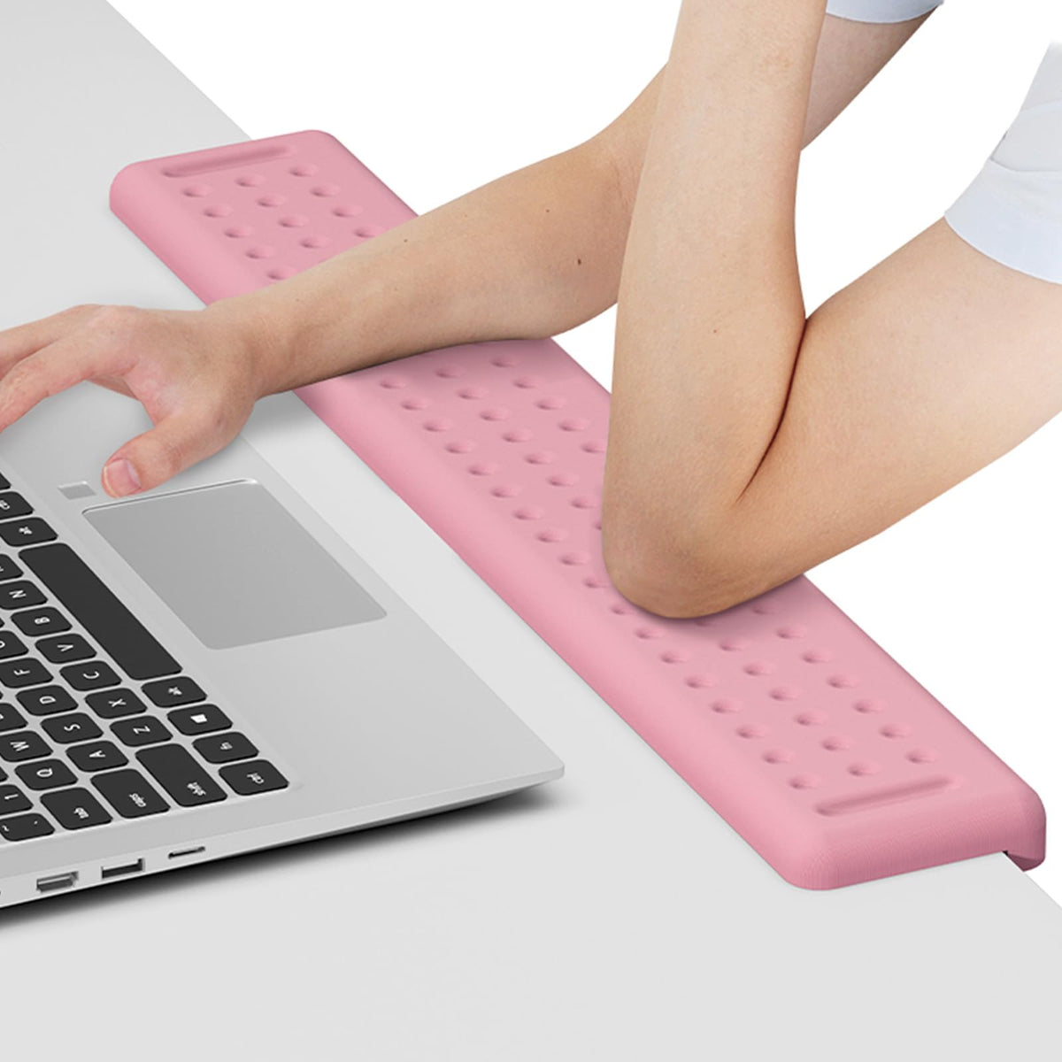 Leolee L-Shaped Desk Long Wrist Rest Elbow 60CM, Light Pink Arm Rest Desk
