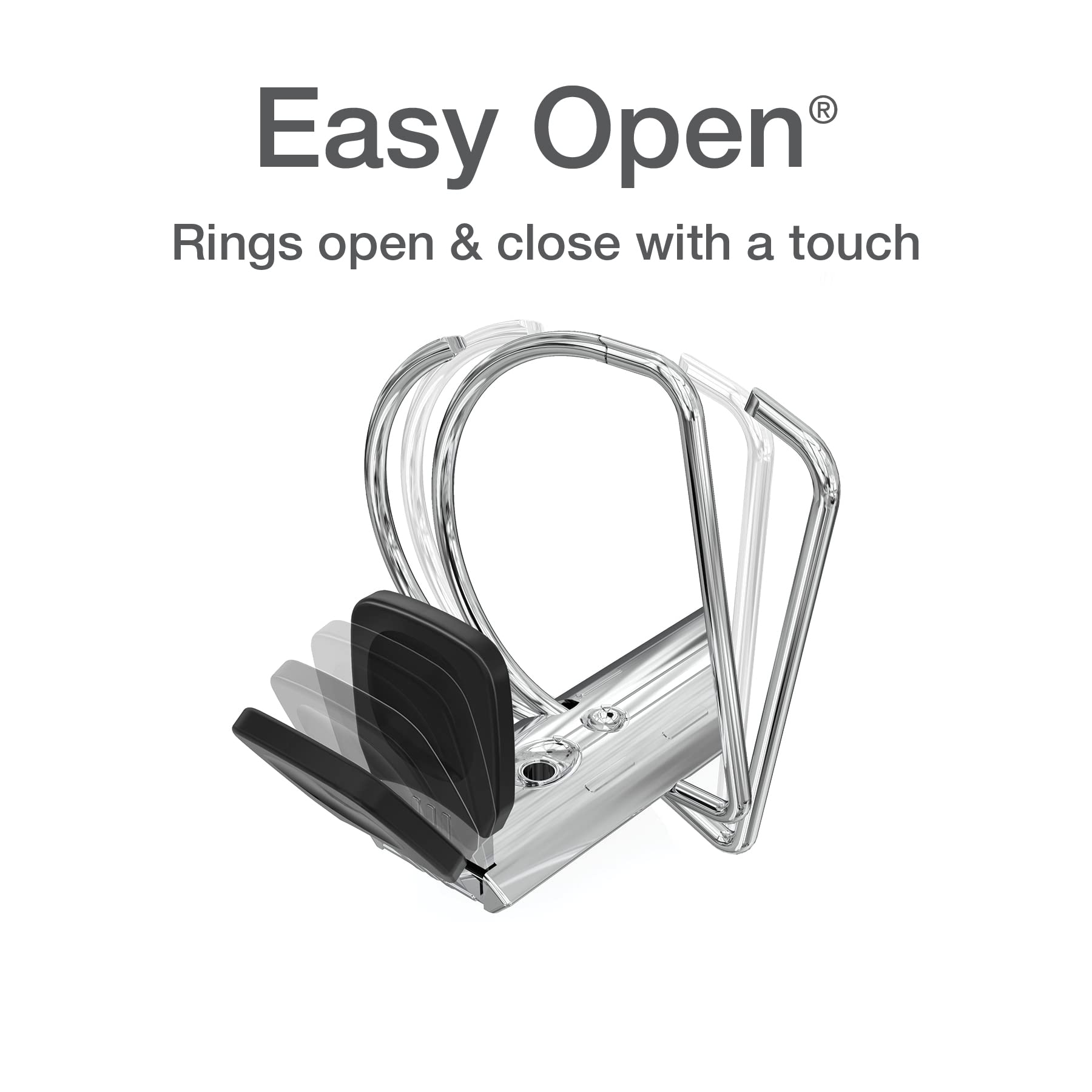 Oxford 3 Ring Binders, Binders for School, 1.5 Inch ONE-Touch Easy Open D Rings, 3-Sided View