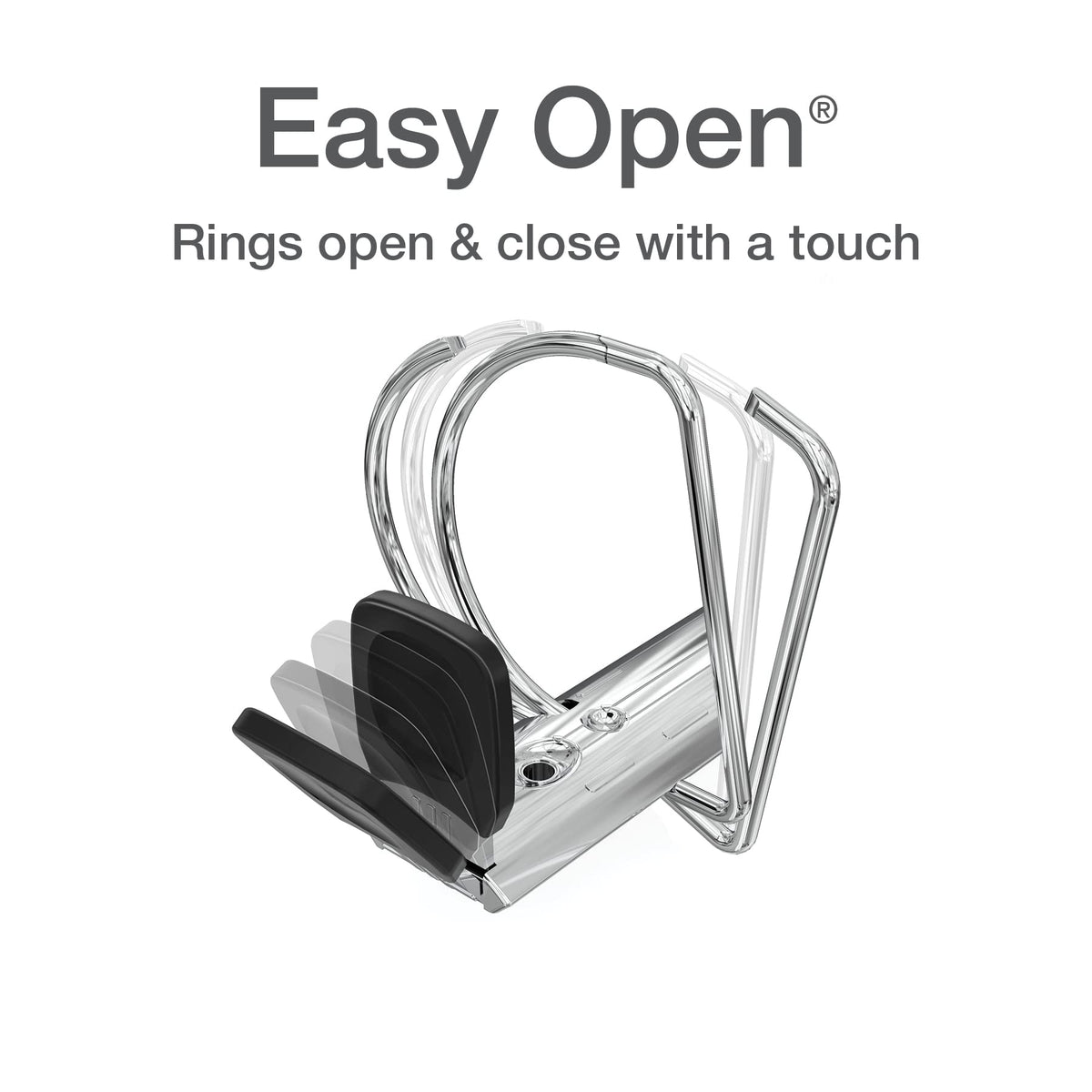 Oxford 3 Ring Binders, 2 inch ONE-Touch Easy Open D Rings, 3-Sided View Binder Covers, Binders for