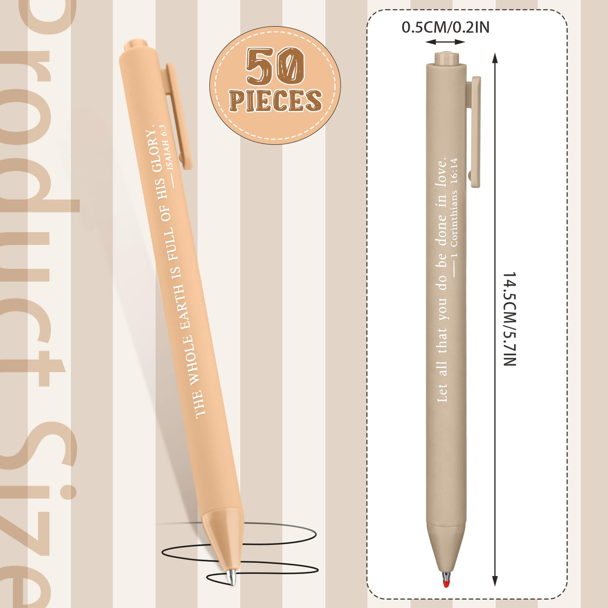 Cholemy 50 Pcs Bible Verse Pens Christian Gifts Bulk, Christian Pens for Women Inspirational Quotes