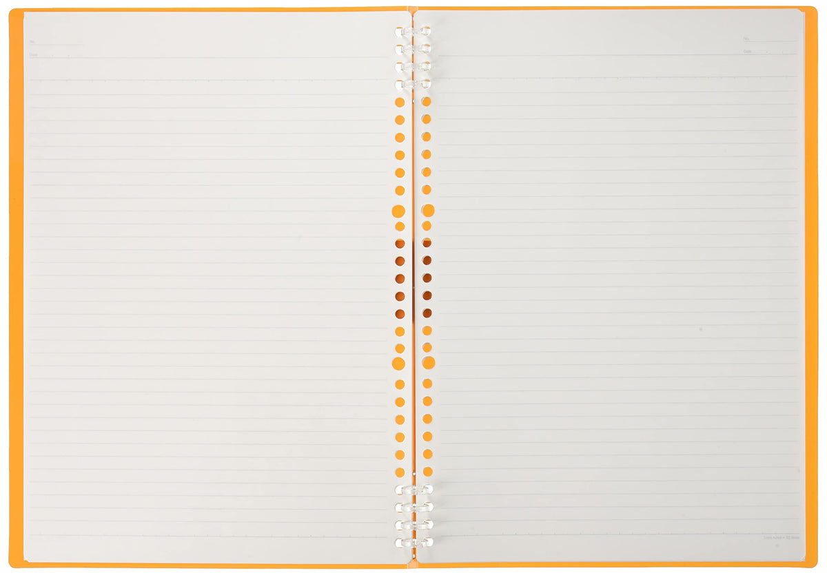 King Jim 9856TTE A4 Ring Notebook, Tefline, Orange