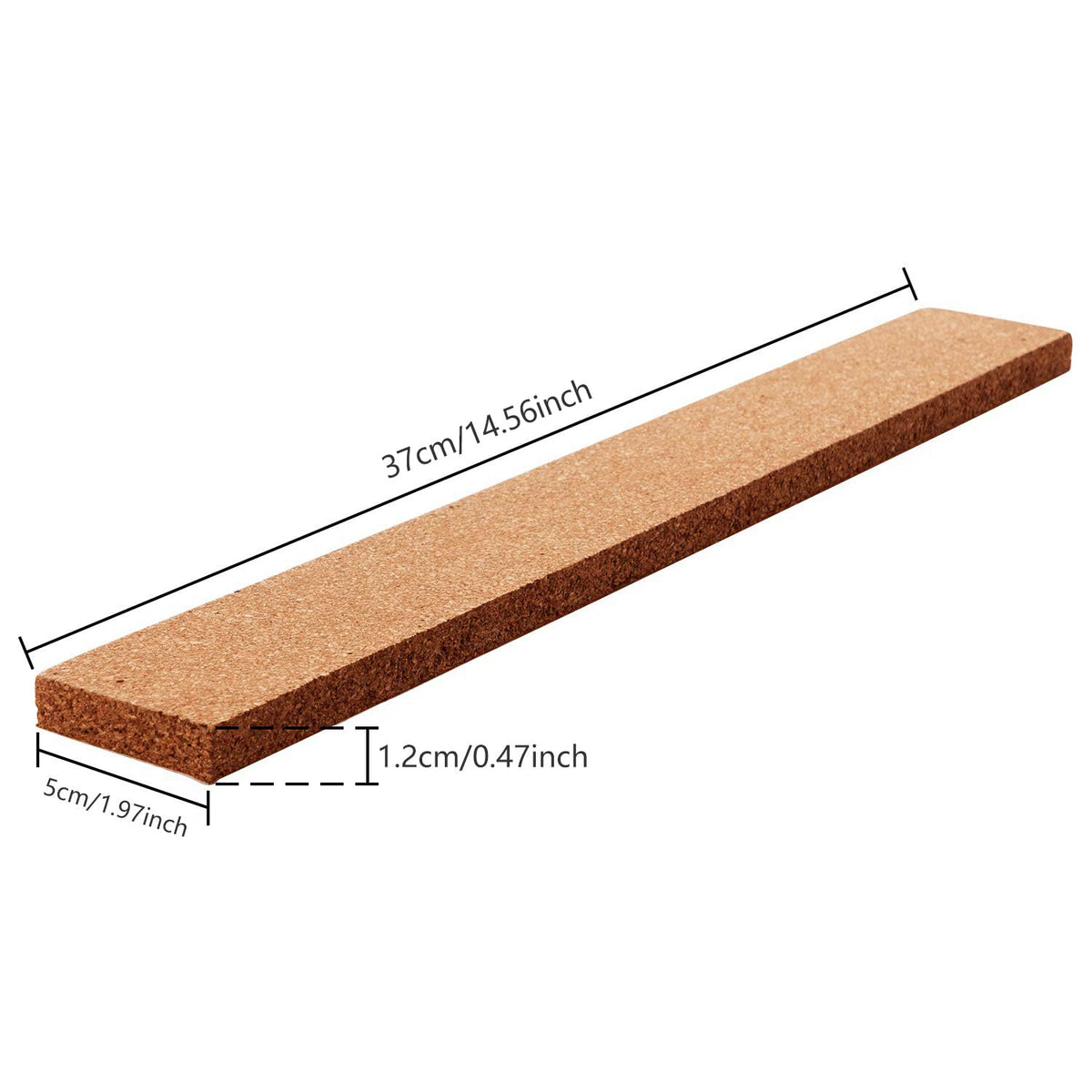 HBlife Cork Board Bulletin Board Bar Strip 15x2 Inch, 1/2 Inch Thick 8 Pack