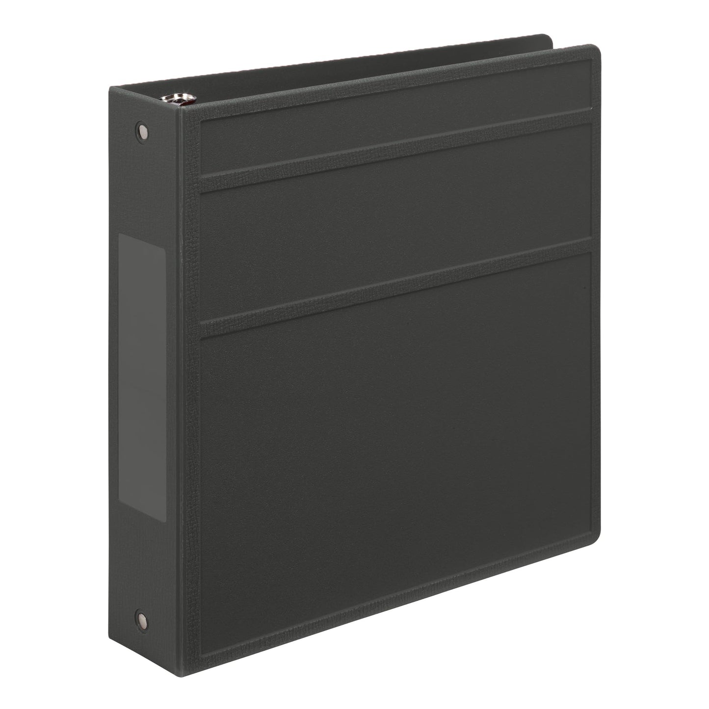 Carstens 2-Inch Heavy Duty 3-Ring Binder - Side Opening, Charcoal Gray, Durable Plastic, Precision