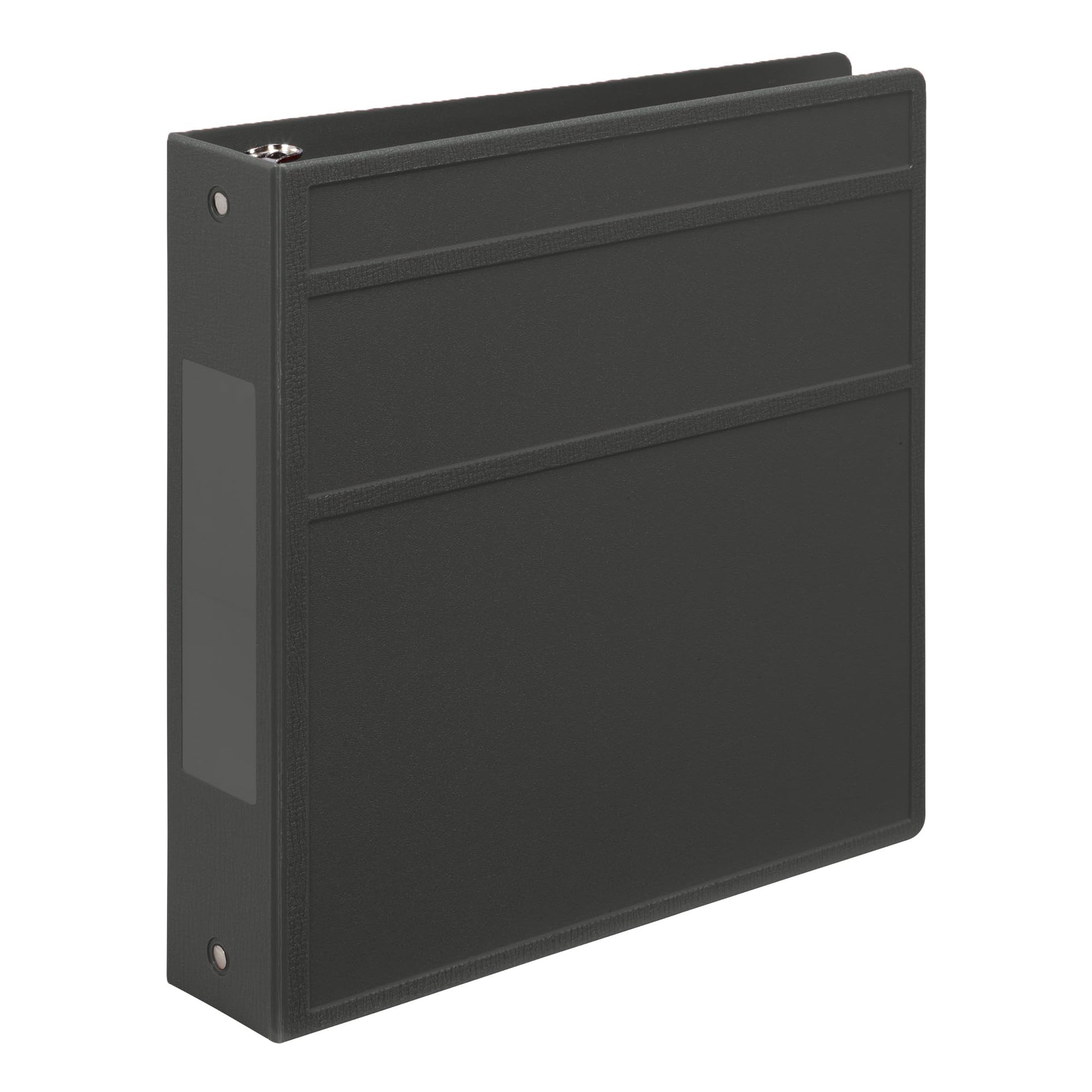Carstens 2-Inch Heavy Duty 3-Ring Binder - Side Opening, Charcoal Gray, Durable Plastic, Precision