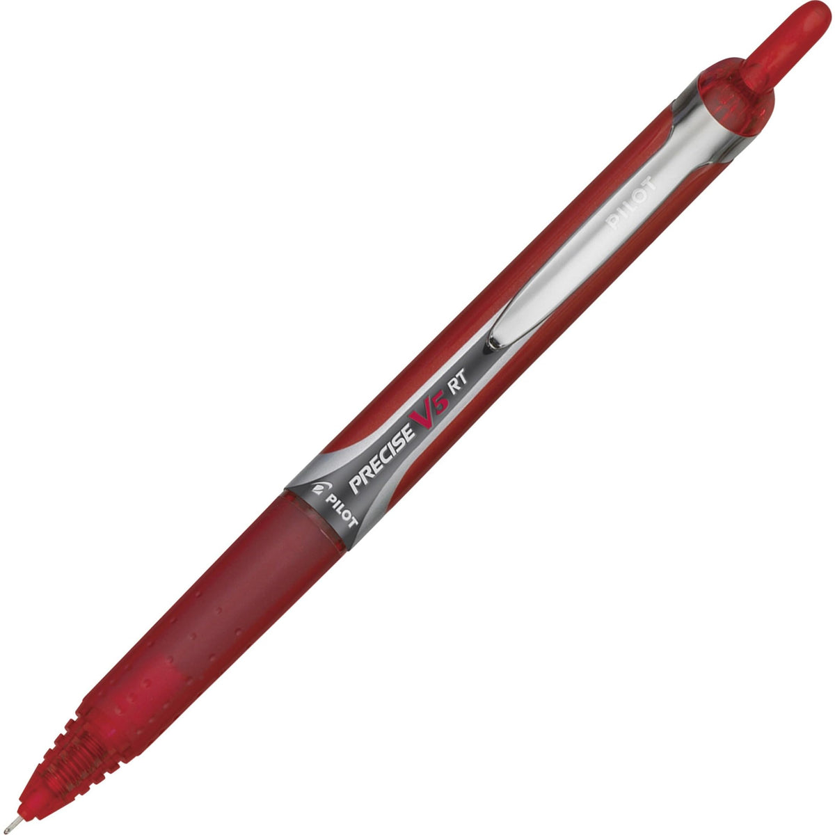 PILOT Precise V5 RT Rollerball Pens, Red, Pack of 12