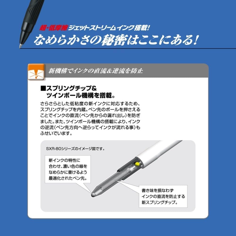 三菱鉛筆 Mitsubishi Pencil Jetstream SXN150105P.24 Oil-Based Ballpoint Pen, Black, 5 Pieces