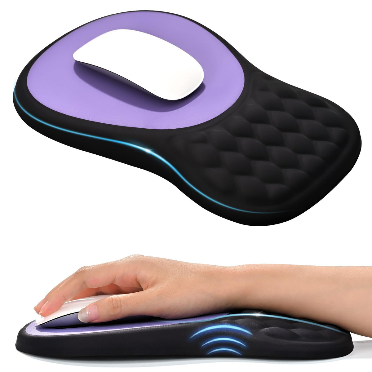 EooCoo Massage Ergonomic Mouse Pad with Dual-Slope Design Wrist Rest