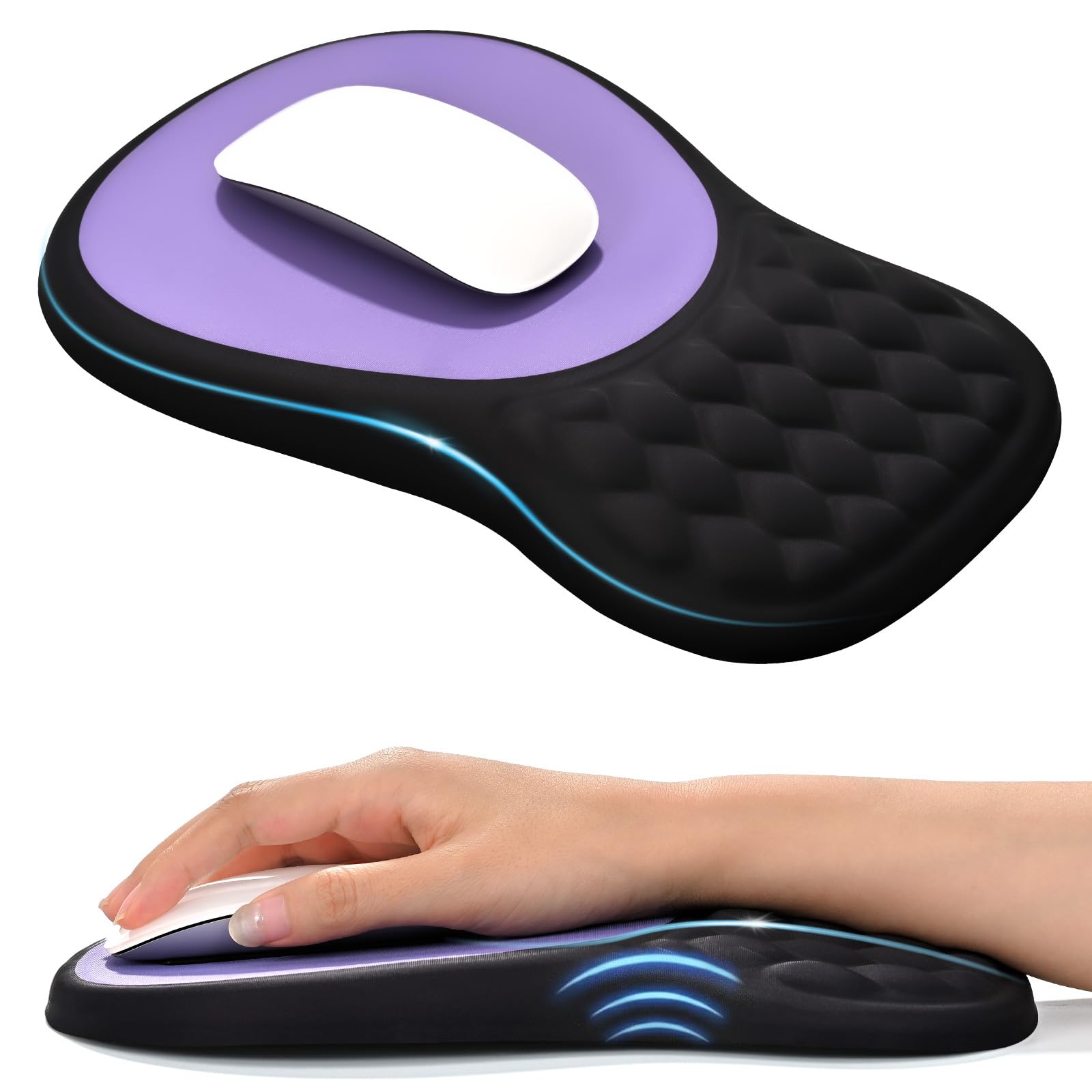 EooCoo Massage Ergonomic Mouse Pad with Dual-Slope Design Wrist Rest