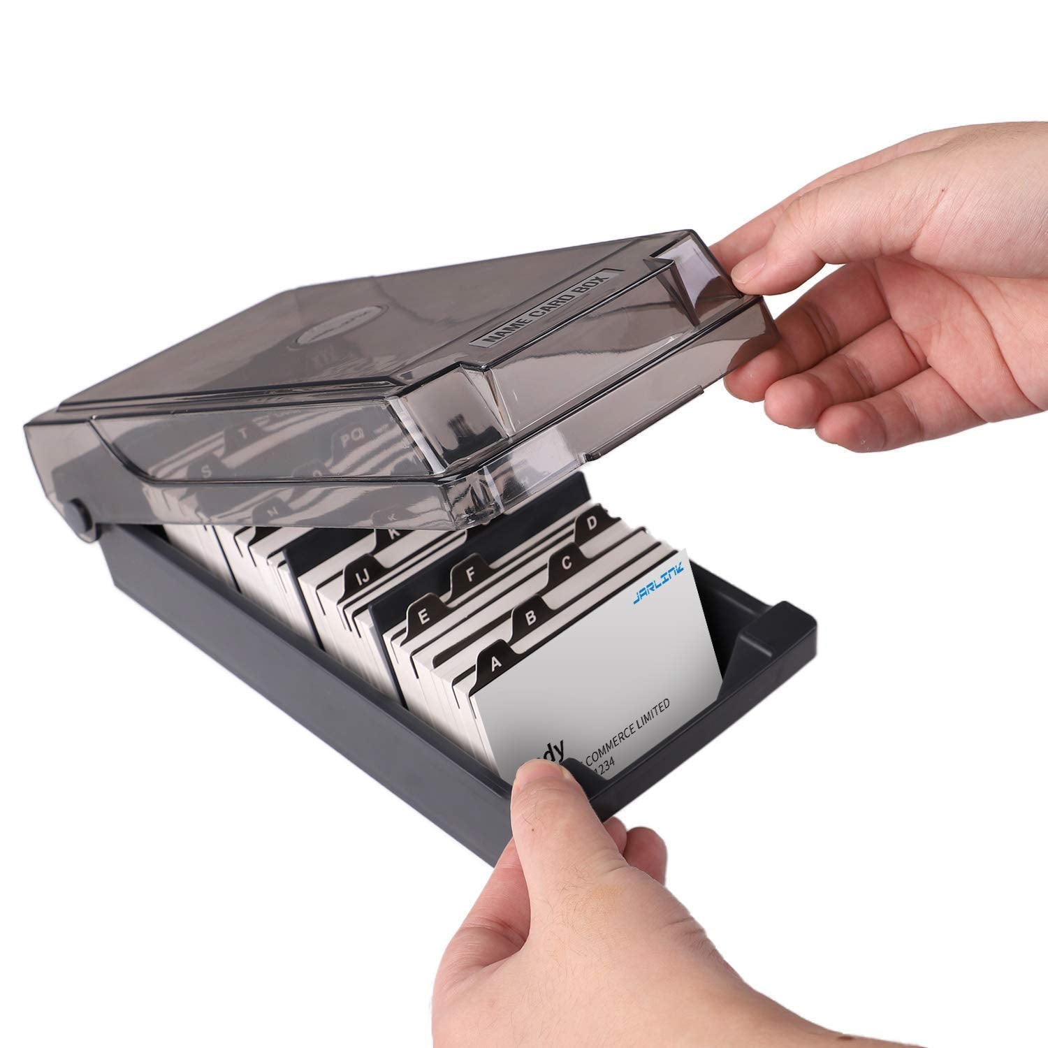 Hamosky Business Card Holder Box Business Card Box Business Card File Business Card Storage