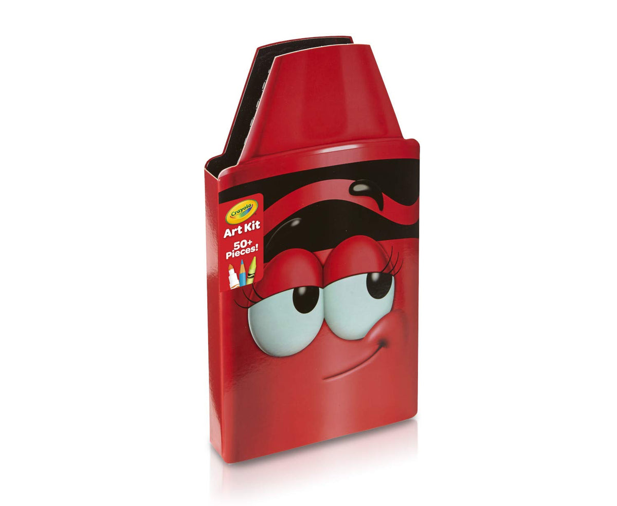 Crayola Tip 50 Piece Art Kit, Scarlet Art Gift for Kids 5 & Up, Includes Crayons, Pip-Squeaks