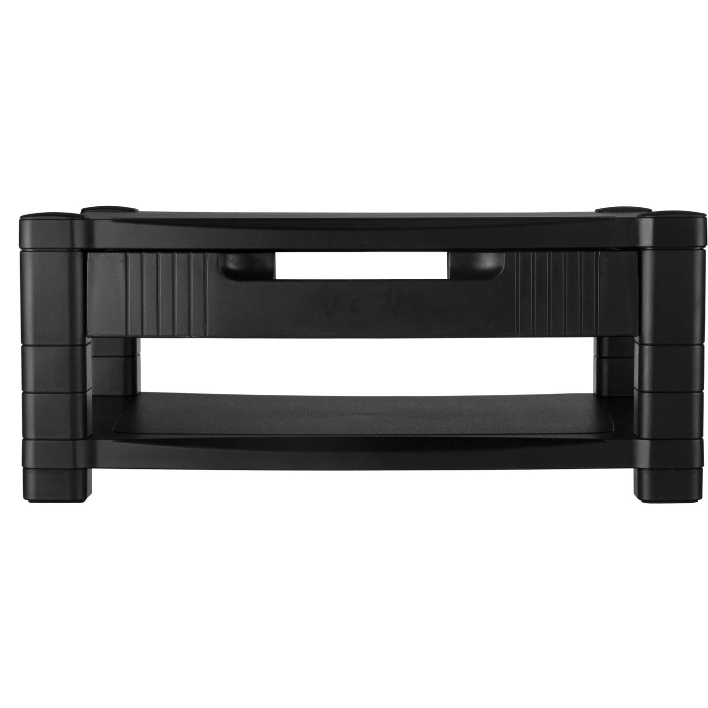 Kantek Two-Level Monitor Stand, 17" X 13.25" X 3.5" To 7", Black, Supports 50 Lbs