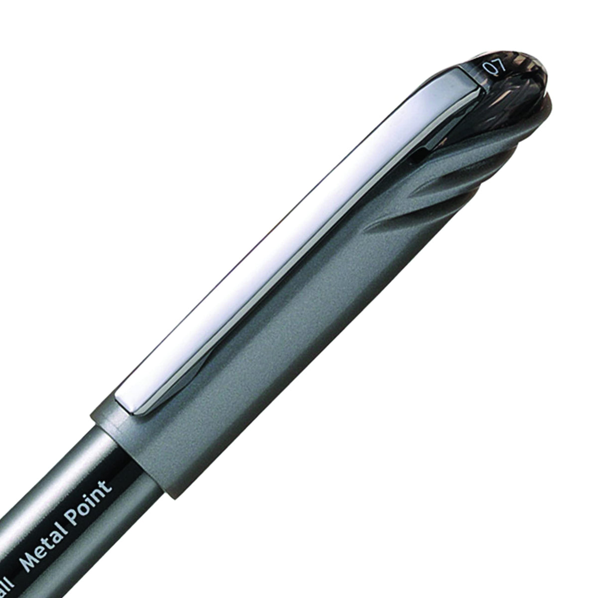 Pentel EnerGel NV Liquid Gel Pen, 0.7mm, Medium Line Capped, Metal Tip, Black Ink Sold as 1