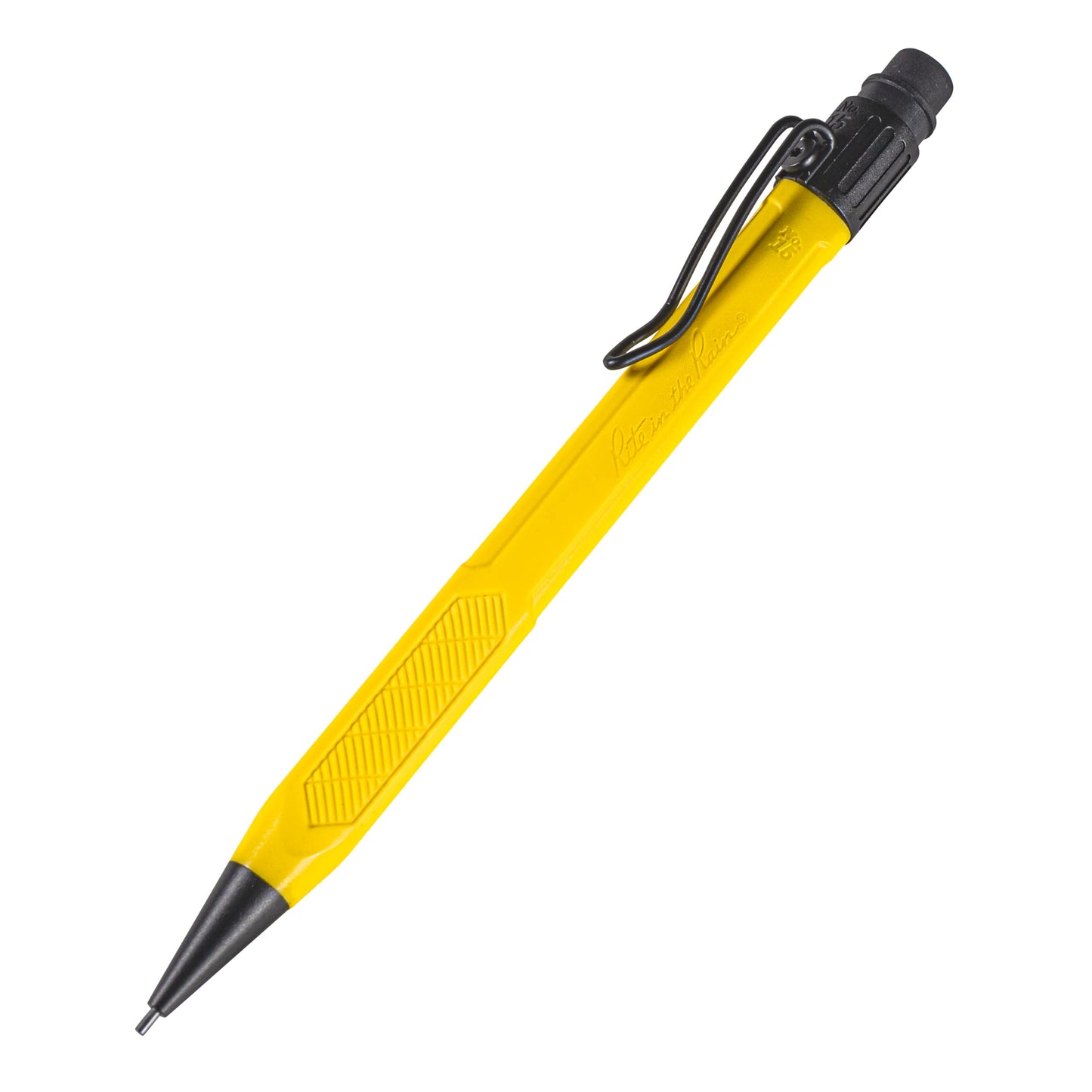 Rite in the Rain Weatherproof Mechanical Pencil, Yellow Barrel, 1.3mm Dark Lead, 12 lead refills