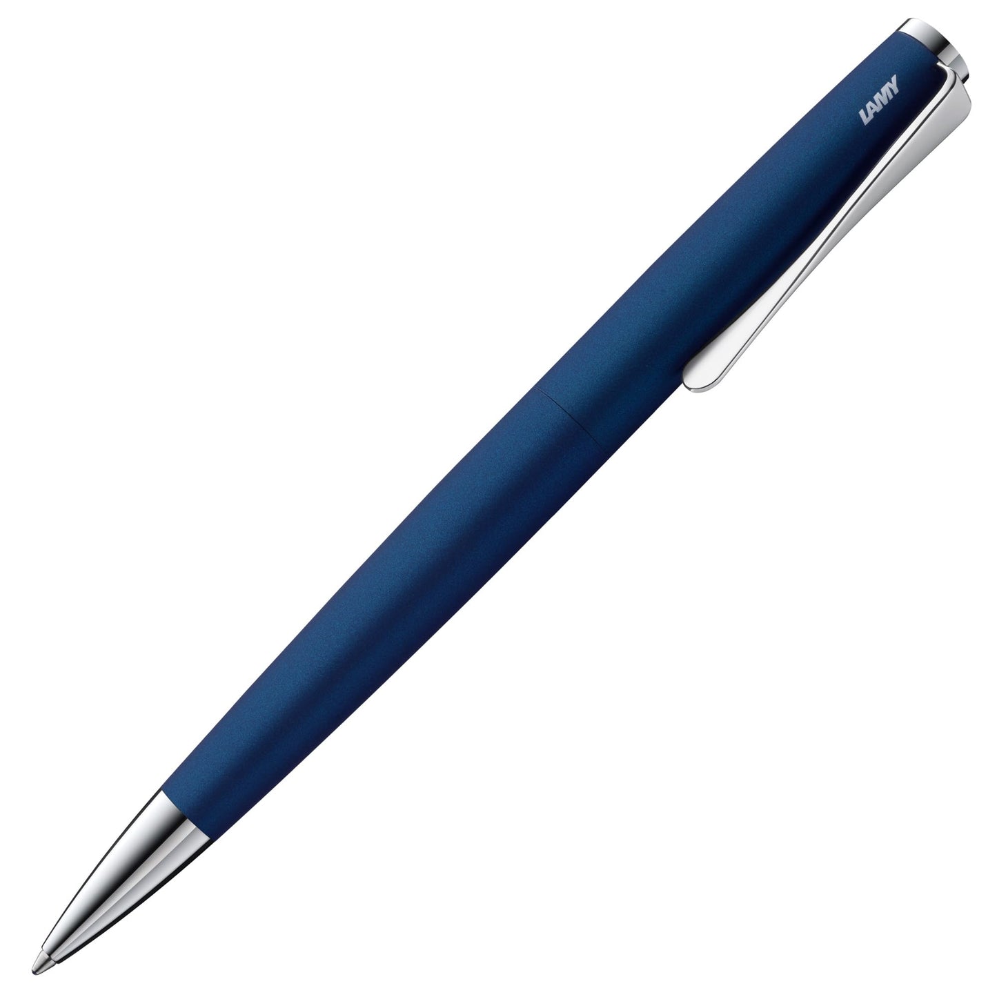 Lamy studio imperialblue - ballpoint pen in elegant stainless steel casing - with propeller-shaped