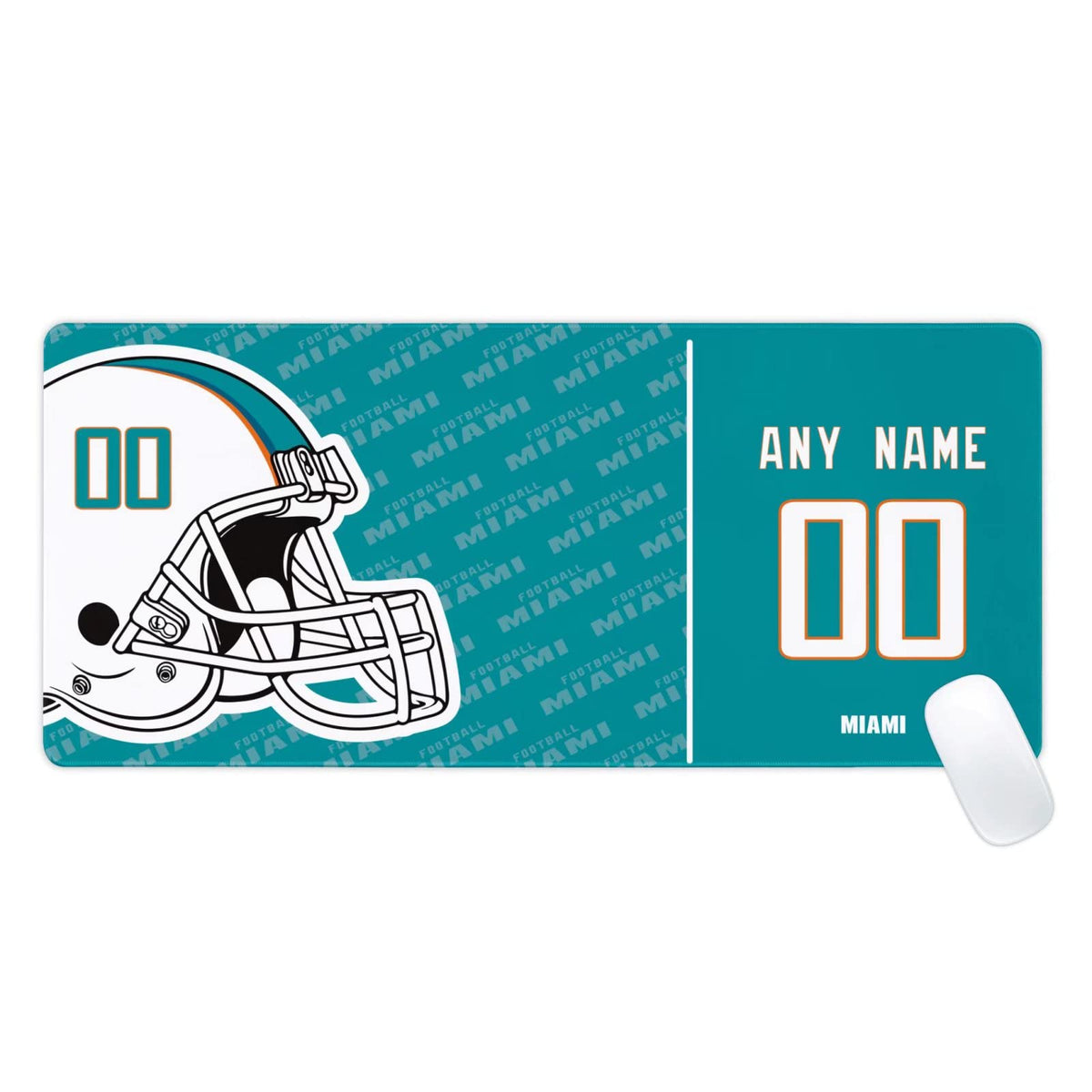 Miami Mouse Pad Custom any Name and Number Desk Pad for Men Women Youth Gifts