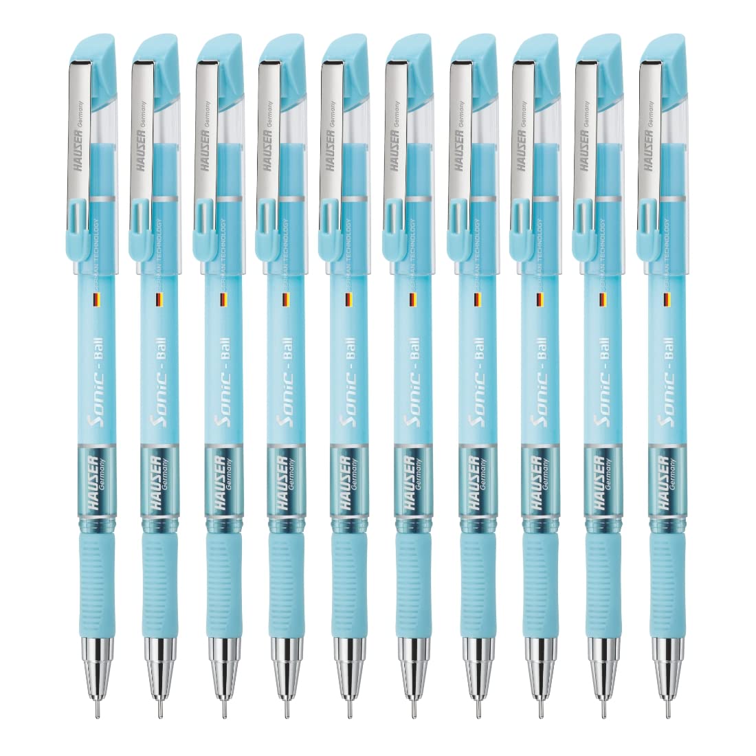 Hauser Germany Sonic Ball Pen Wallet Pack|0.7 Mm Tip Size|Attractive Foiled Body With Soft Rubber