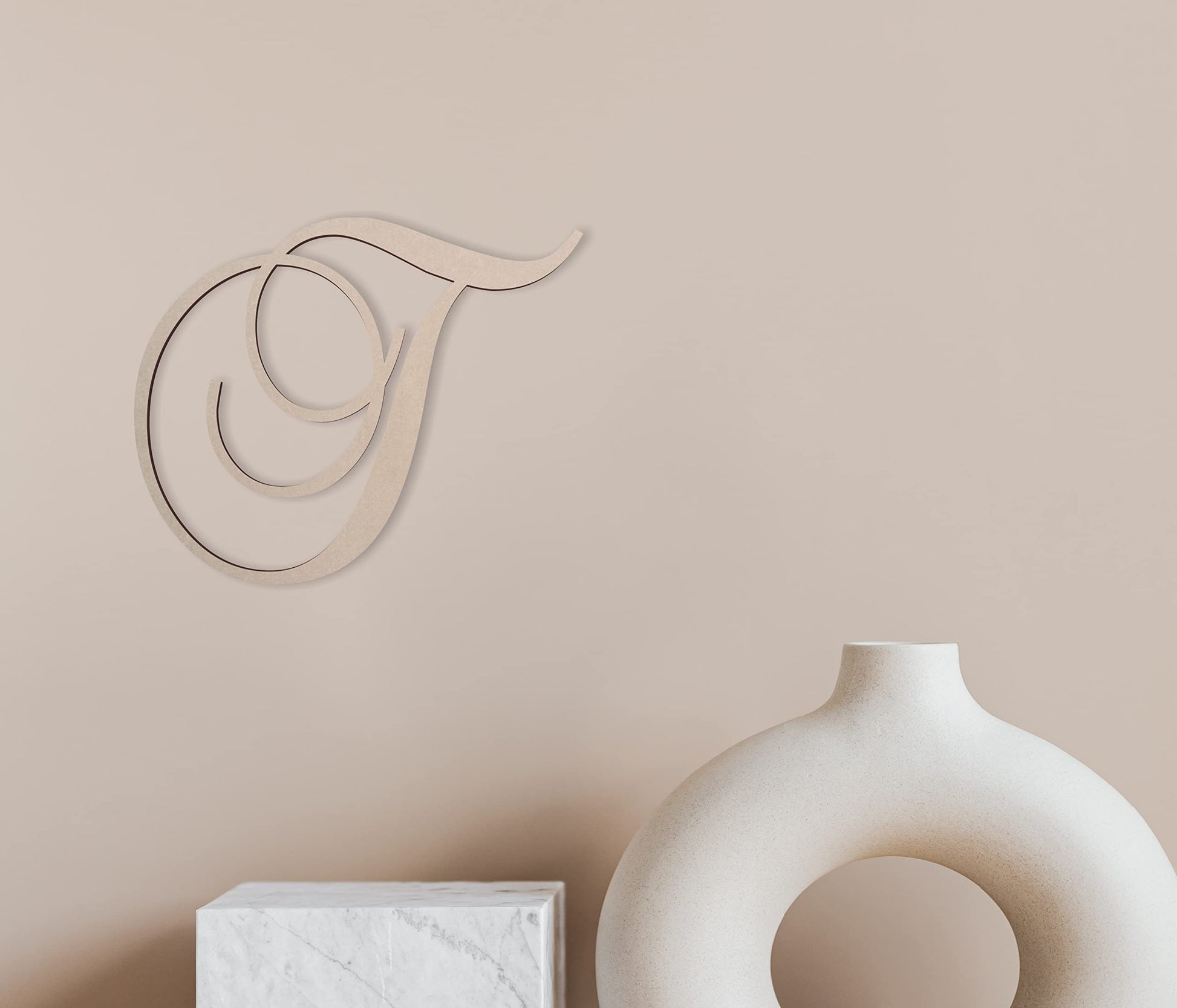 Jess and Jessica Wooden Letter T, 8" Long x 1/4" Thick – Large Wooden Letters for Wall Decor
