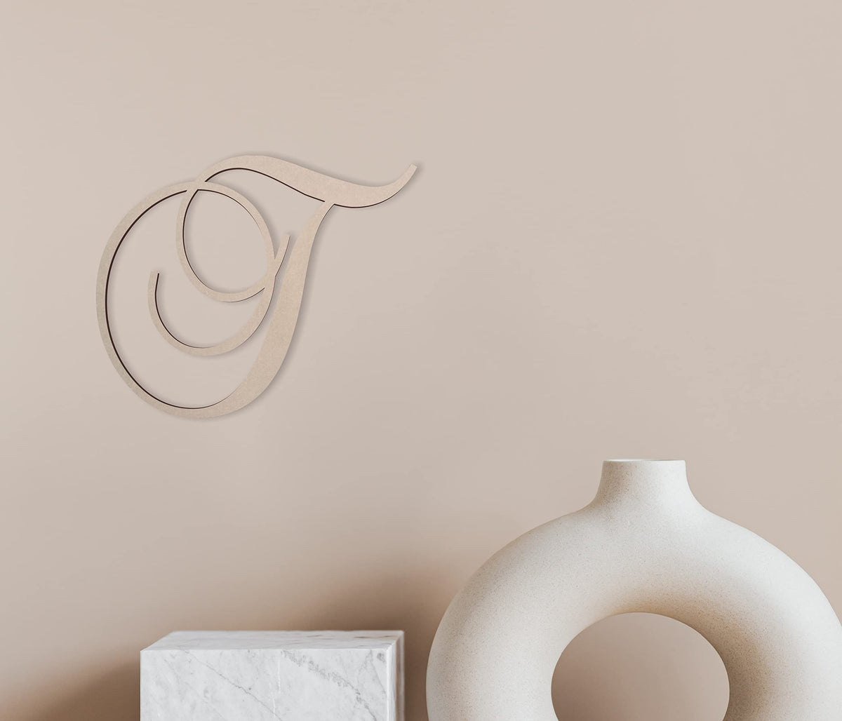 Jess and Jessica Wooden Letter T, 14" Long x 1/4" Thick – Large Wooden Letters for Wall Decor